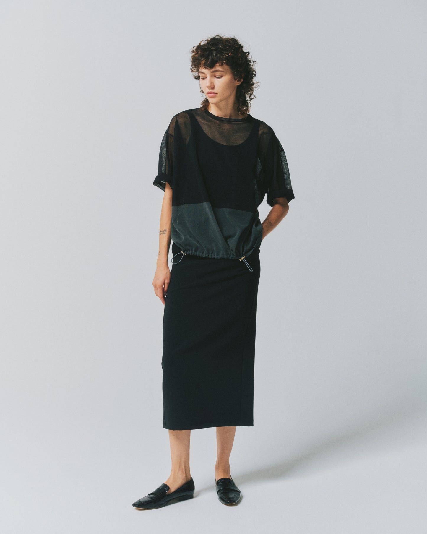 【LAST ONE】COTTON SHEER 2TONE TOPS