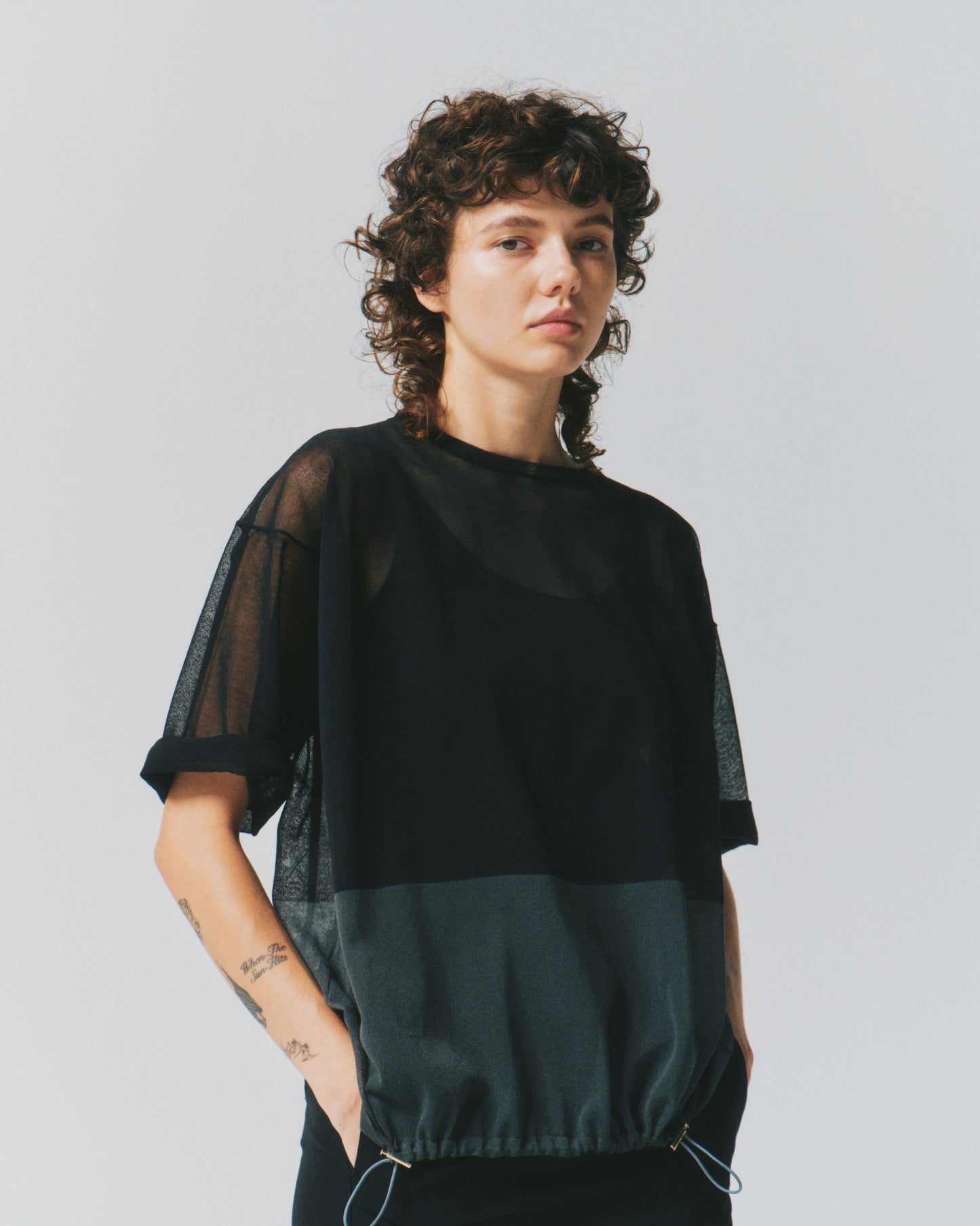 COTTON SHEER 2TONE TOPS
