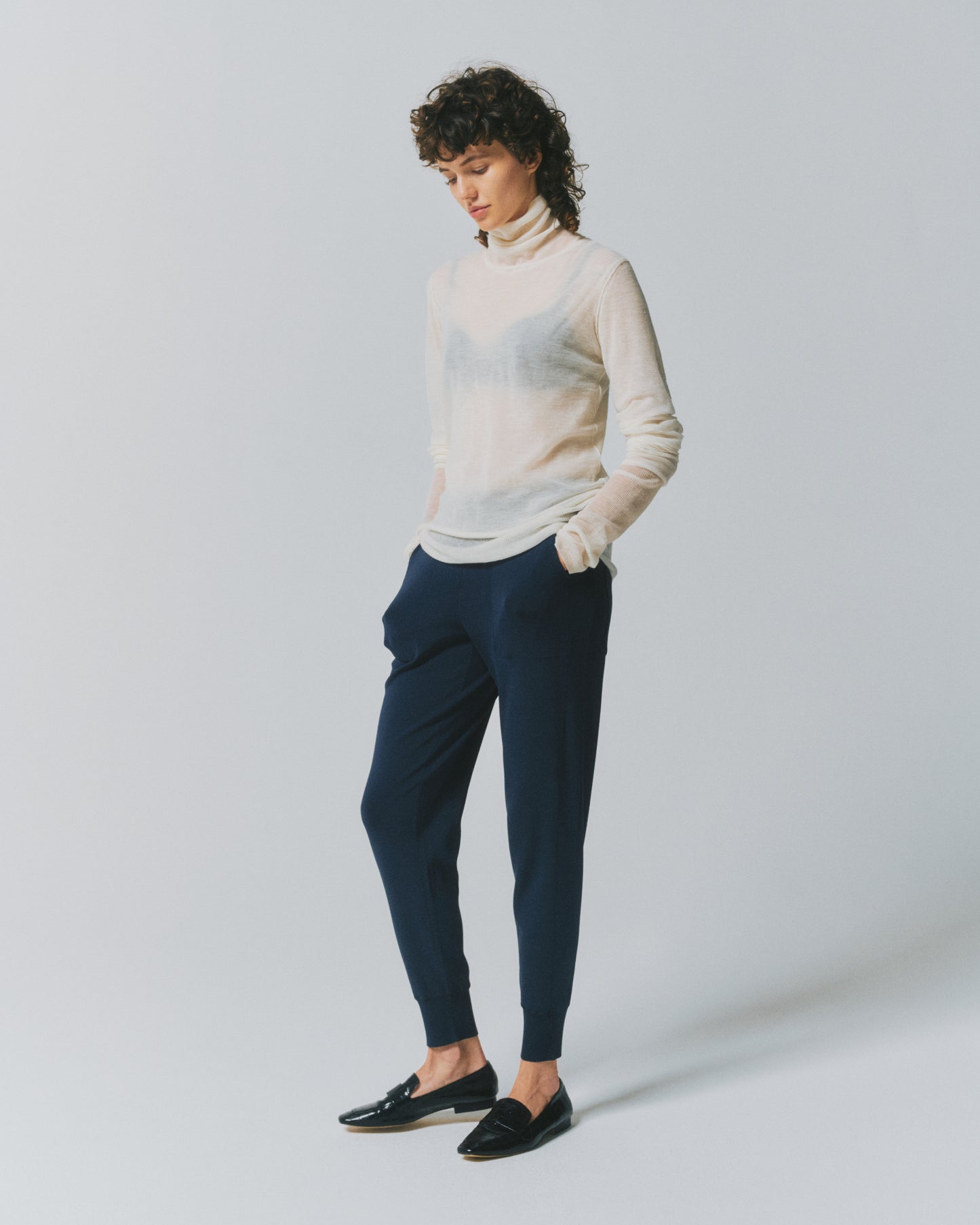 【予約商品】CASHMERE SHEER RIB TTL