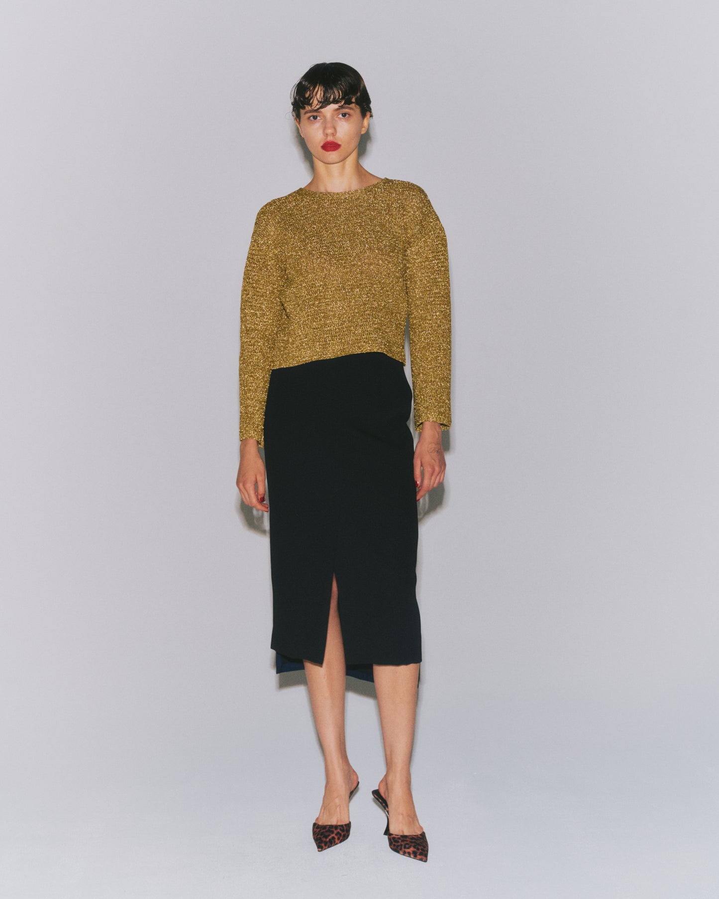 LAME DROP KNITTING C/GN