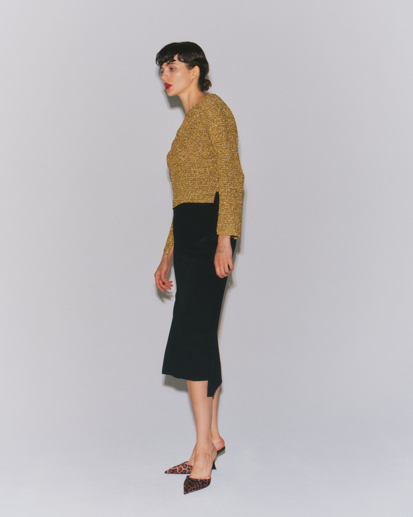 LAME DROP KNITTING C/GN