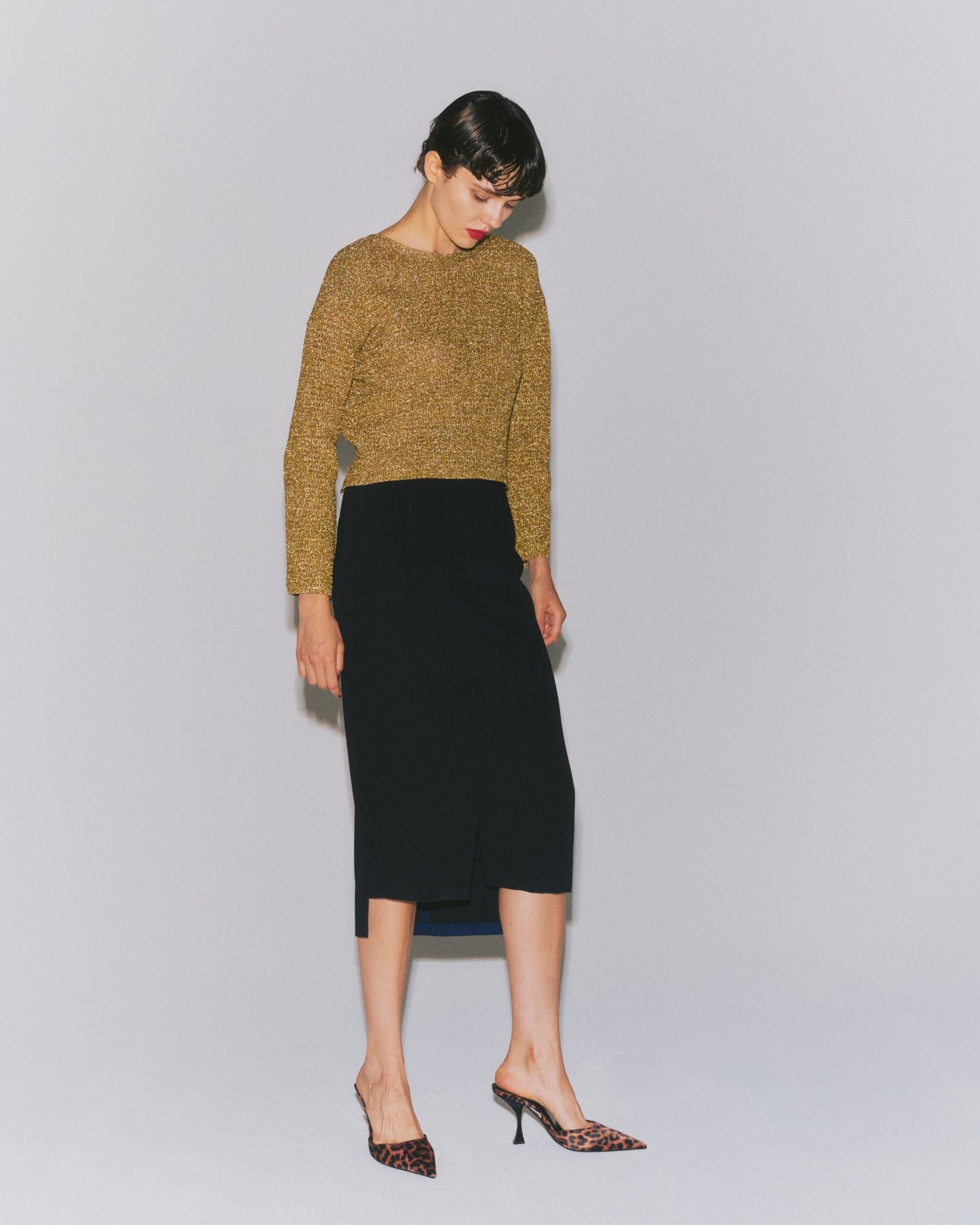 LAME DROP KNITTING C/GN