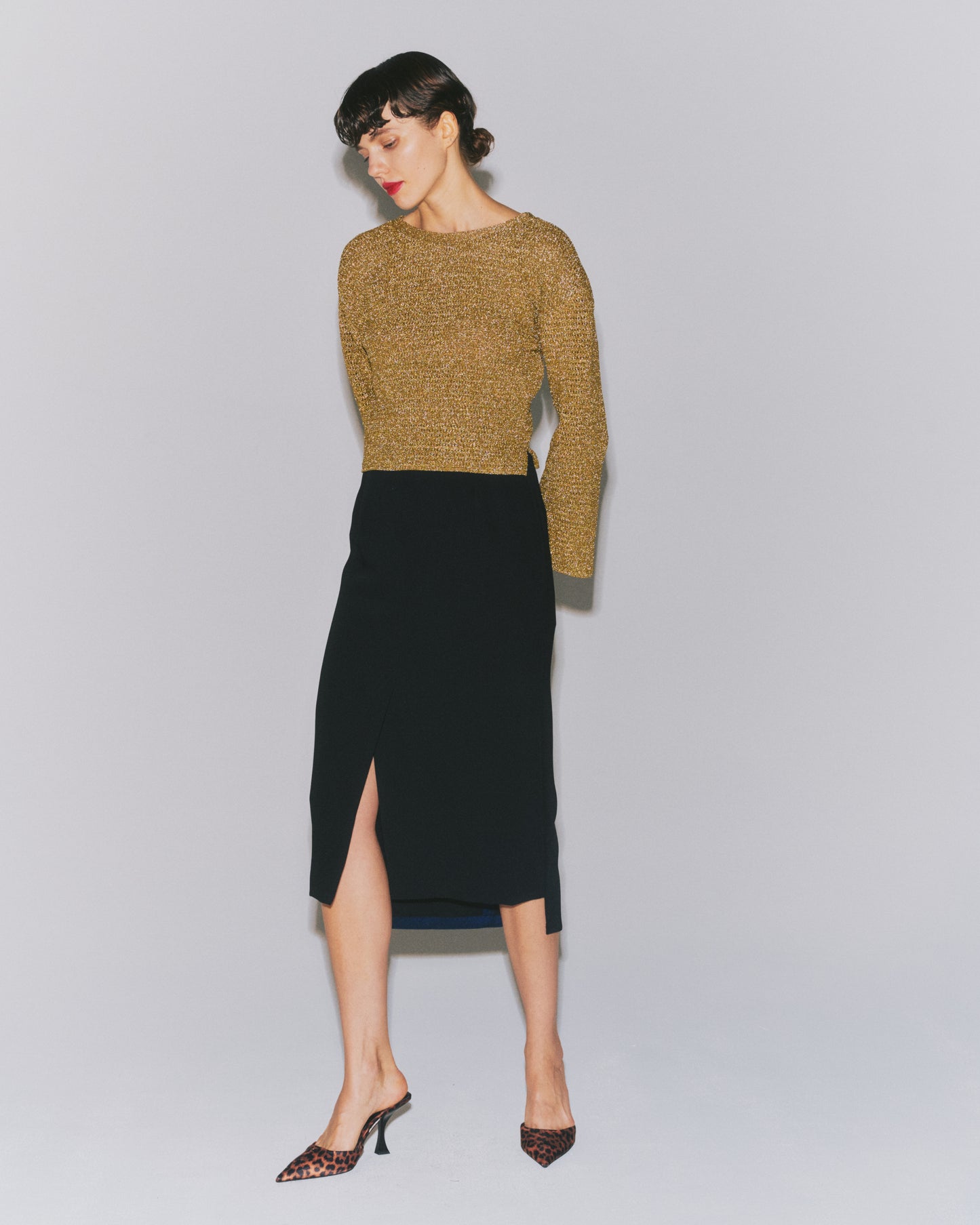 LAME DROP KNITTING C/GN