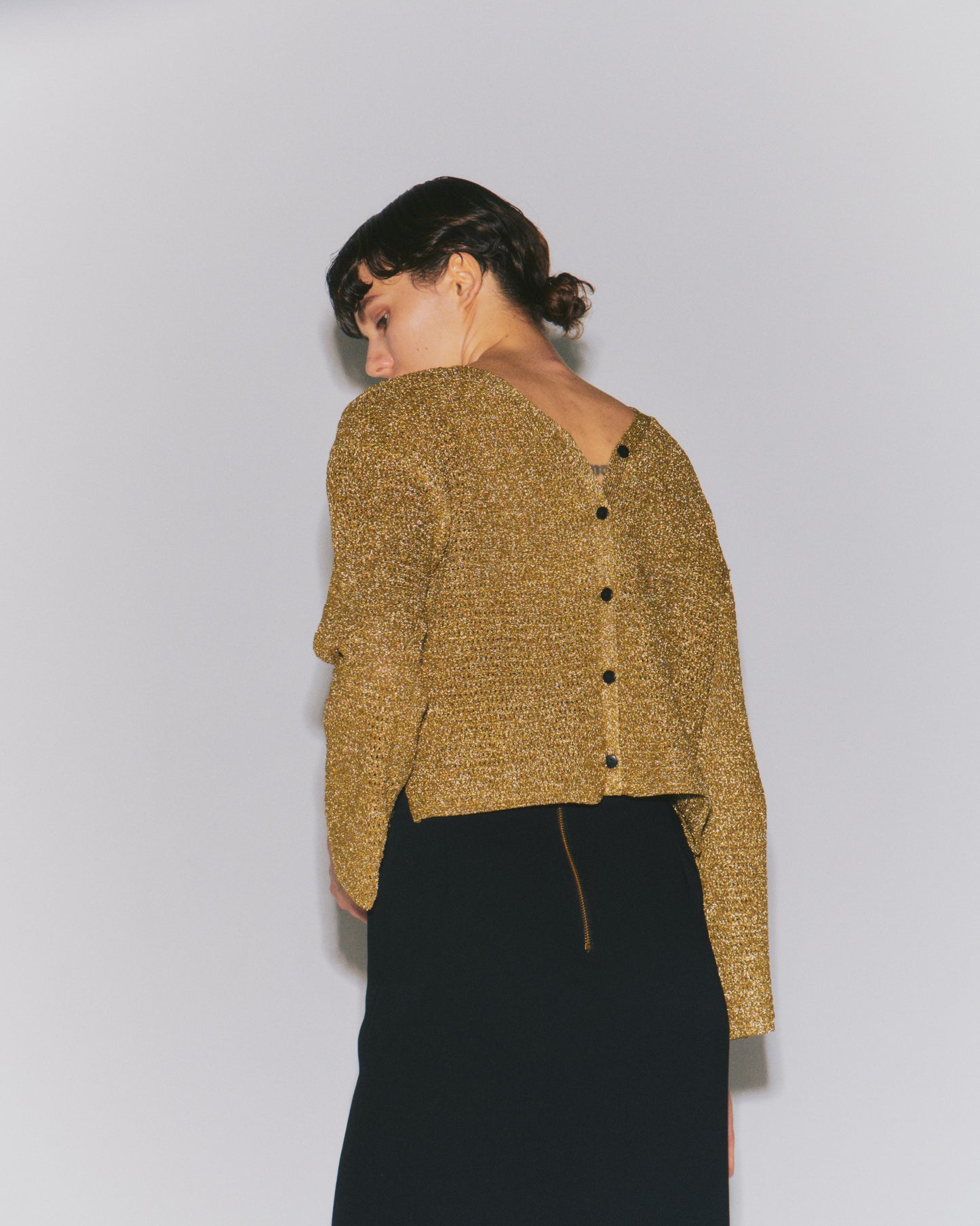 LAME DROP KNITTING C/GN
