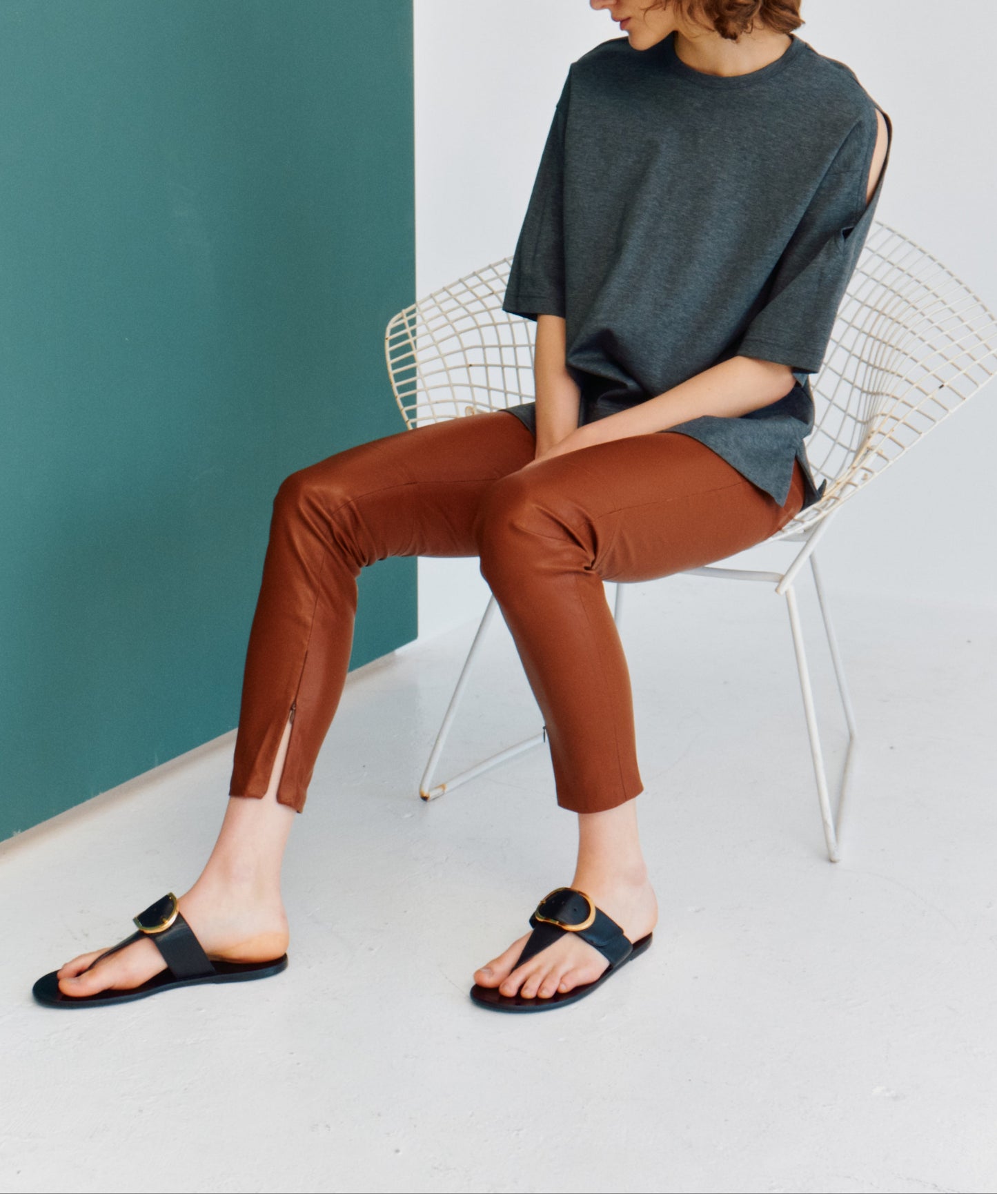 【送料無料】SUPIMA CO SHOULDER/SLIT TOPS
