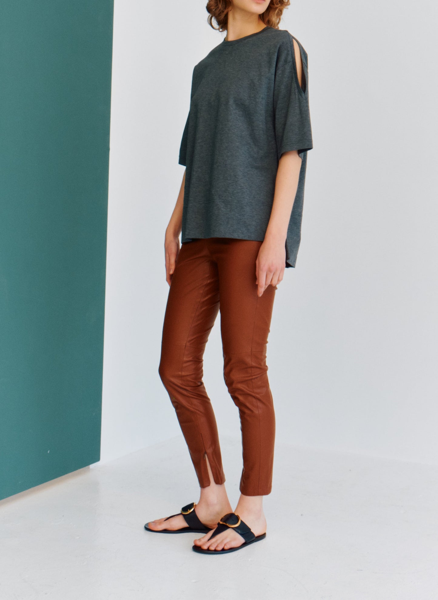 【送料無料】SUPIMA CO SHOULDER/SLIT TOPS