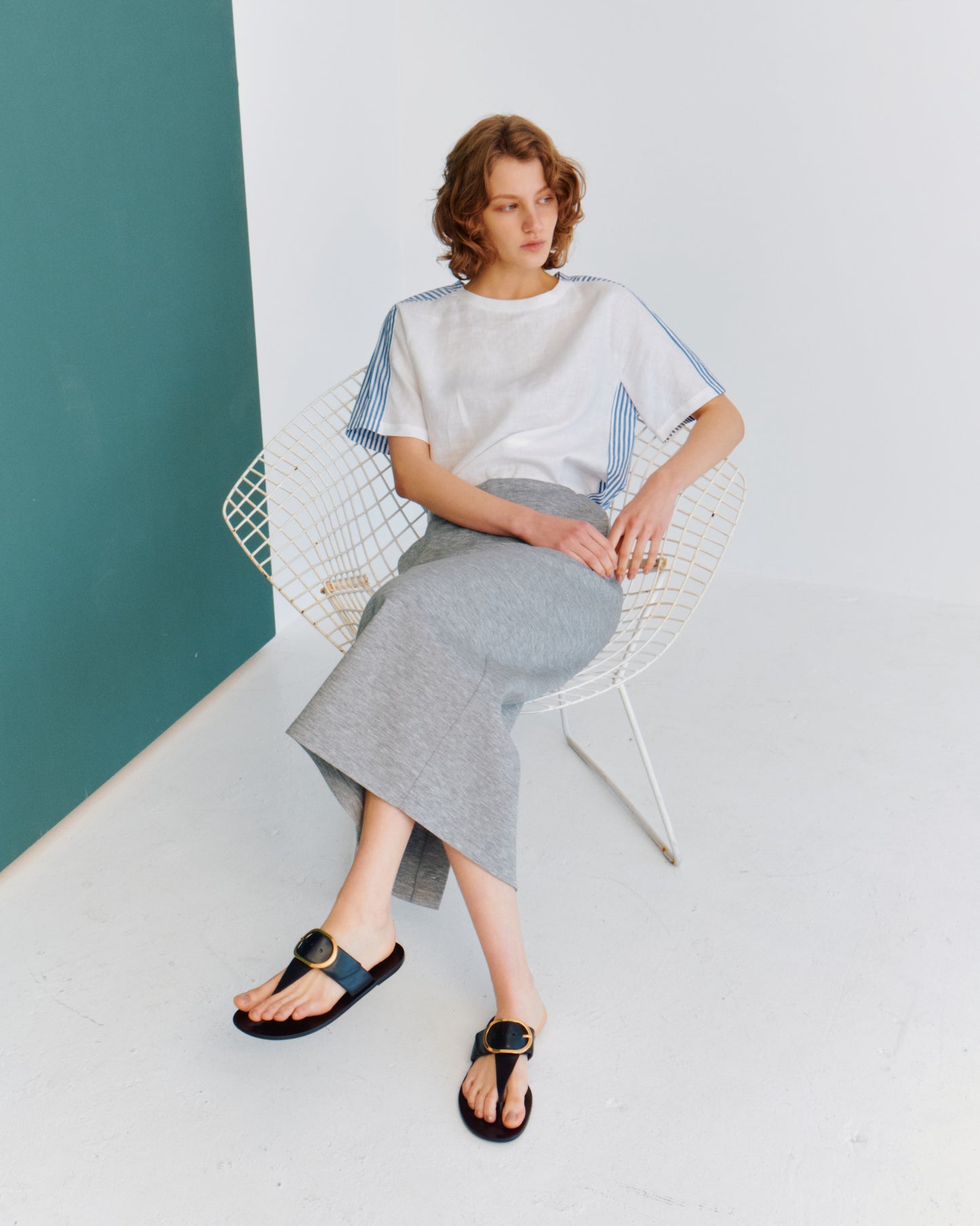 AIR JRSY BACK/BUTTON TIGHT SKIRT