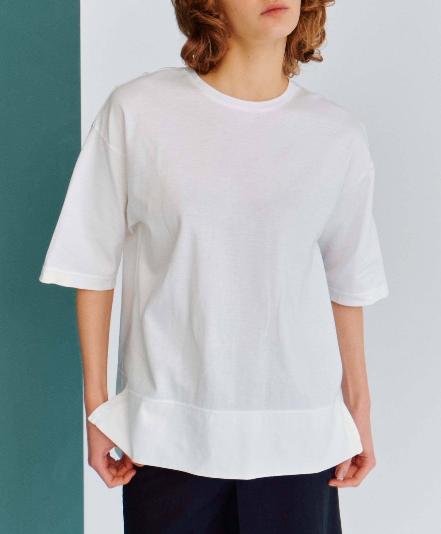 【送料無料】SUPIMA CO SHOULDER/SLIT TOPS