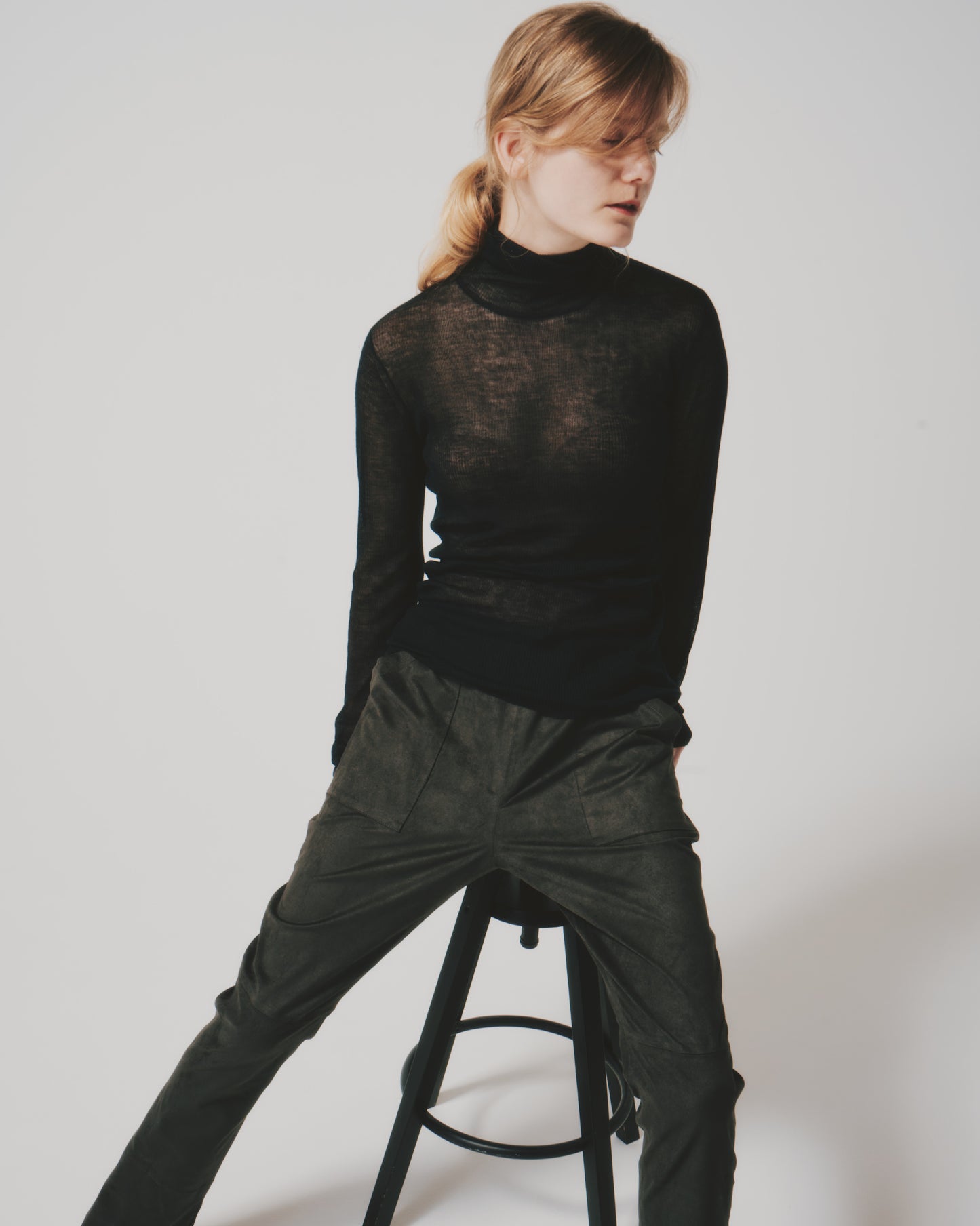 【予約商品】CASHMERE SHEER RIB TTL
