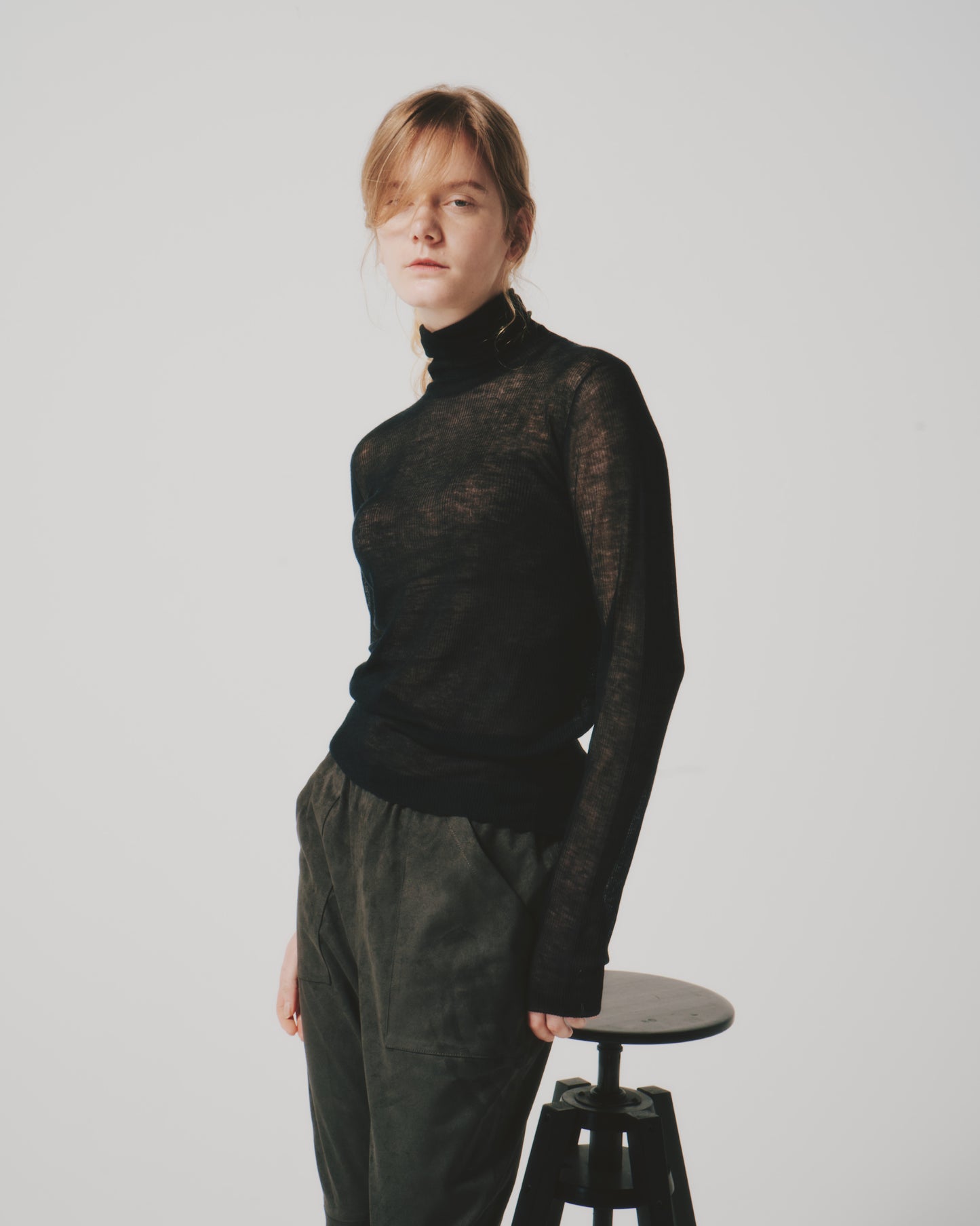 【予約商品】CASHMERE SHEER RIB TTL