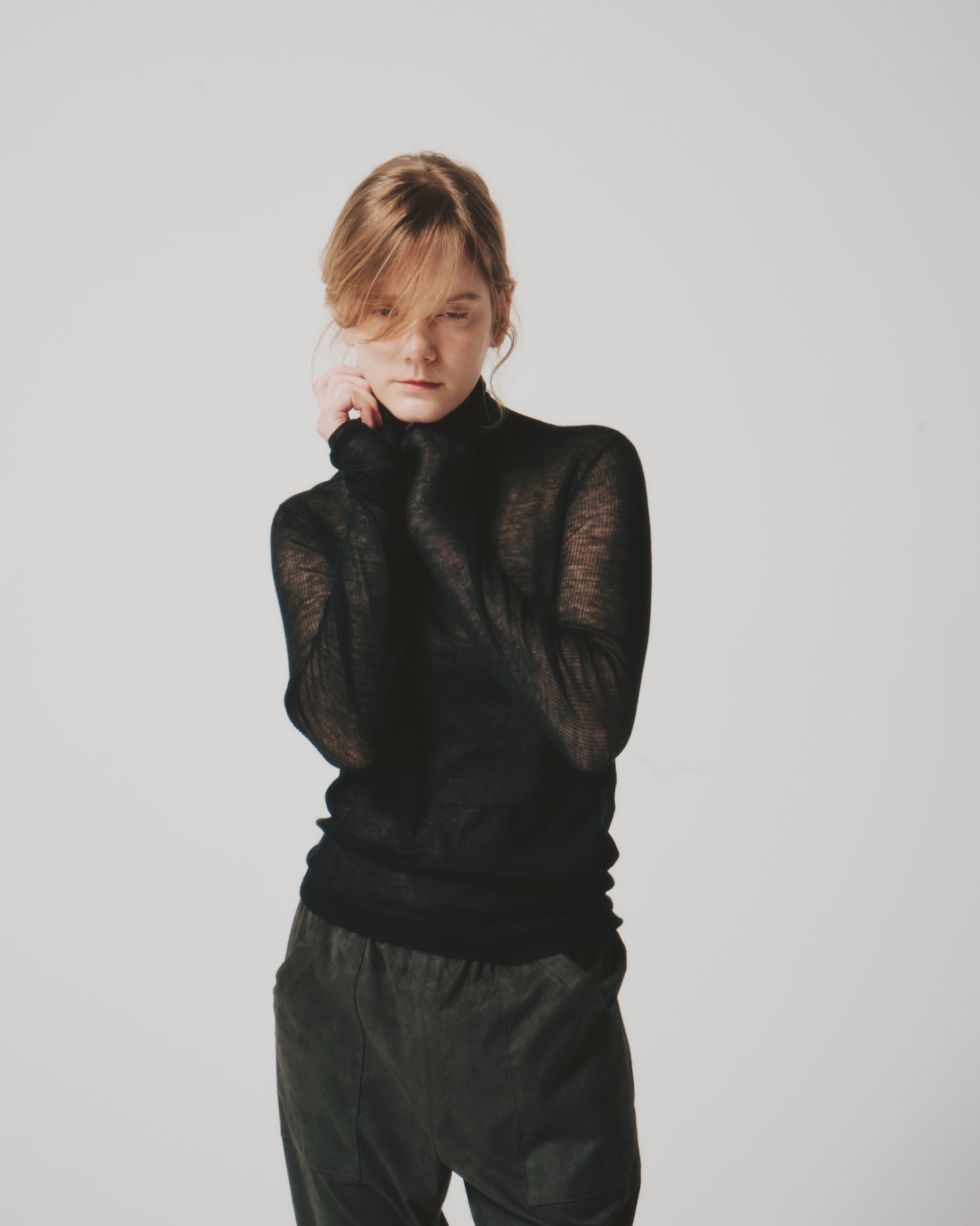 【予約商品】CASHMERE SHEER RIB TTL