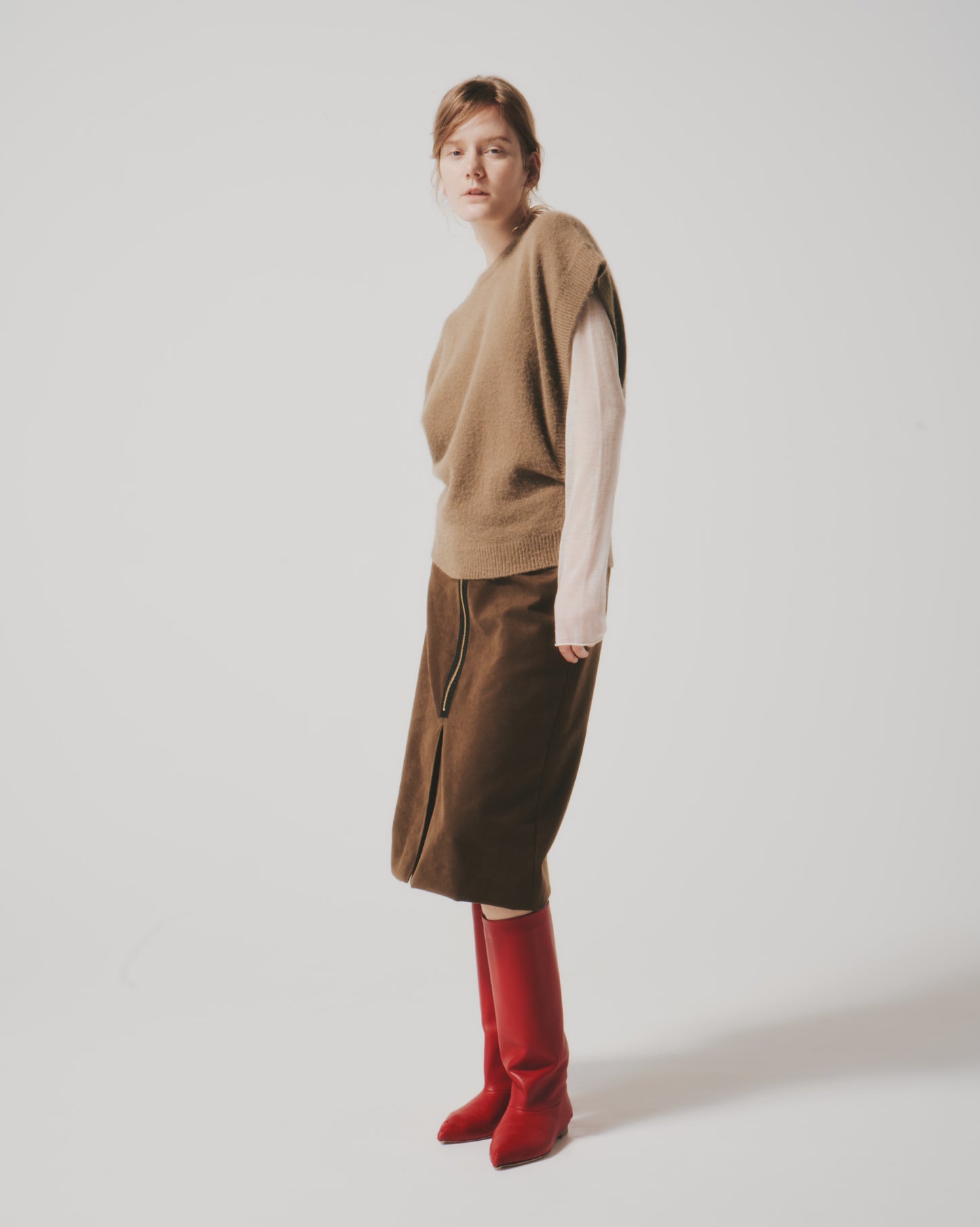 【予約商品】CASHMERE SHEER CREW TOPS