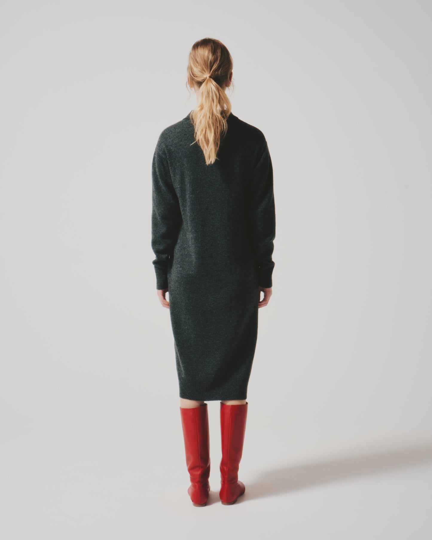 【予約商品】WOOL PEARL/B POLO DRESS
