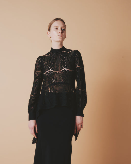 COTTON CORD LACE DRAPE TOPS