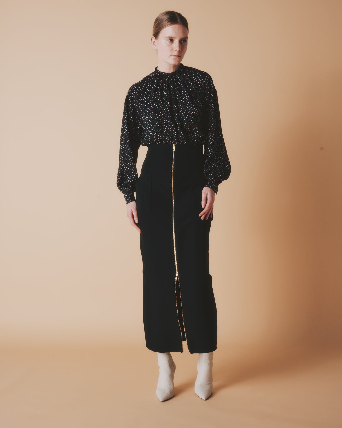 【予約商品】GARTER RIB ZIP UP SKIRT