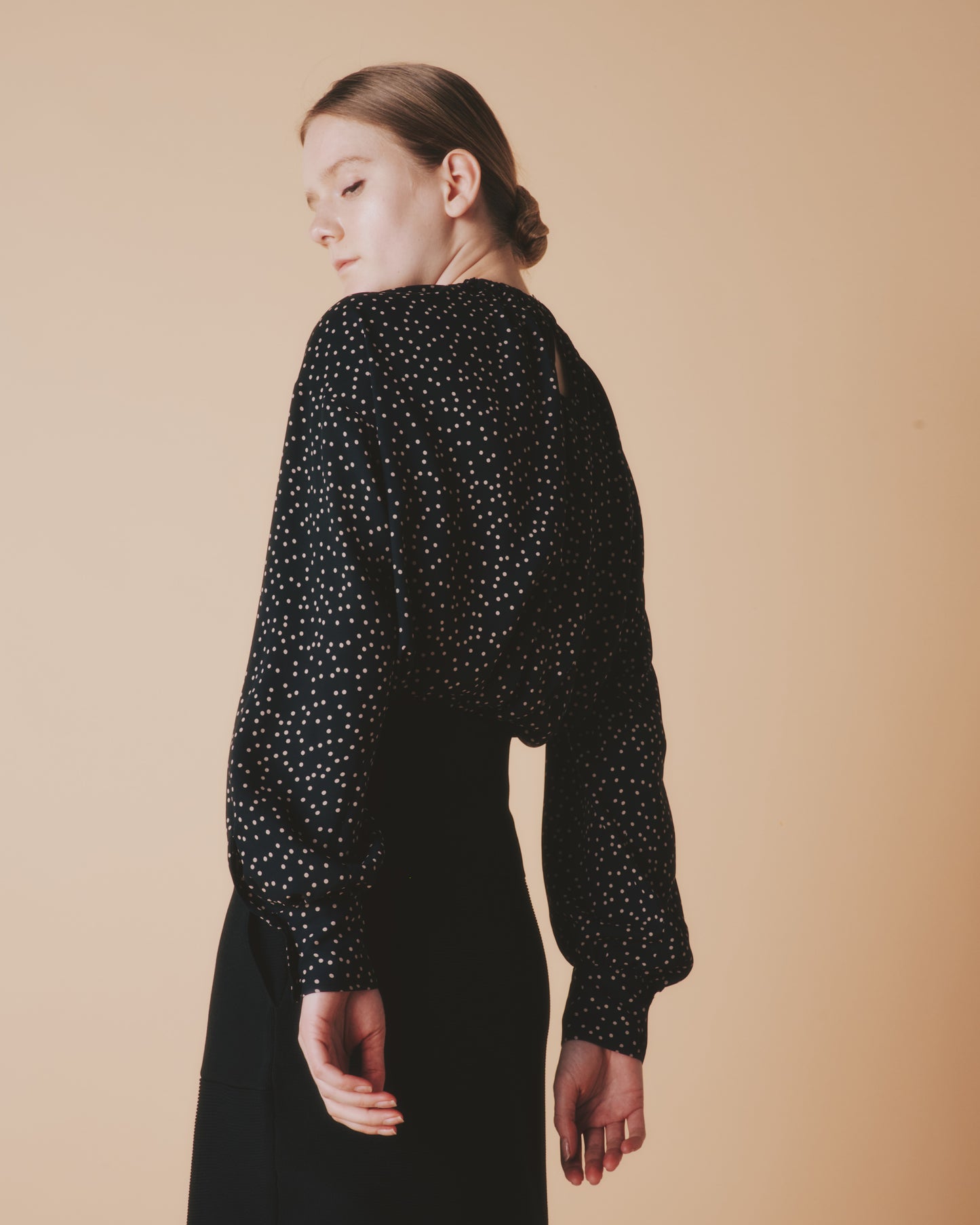 【予約商品】AMUNZEN DOT NECK/GATHER SHIRTS