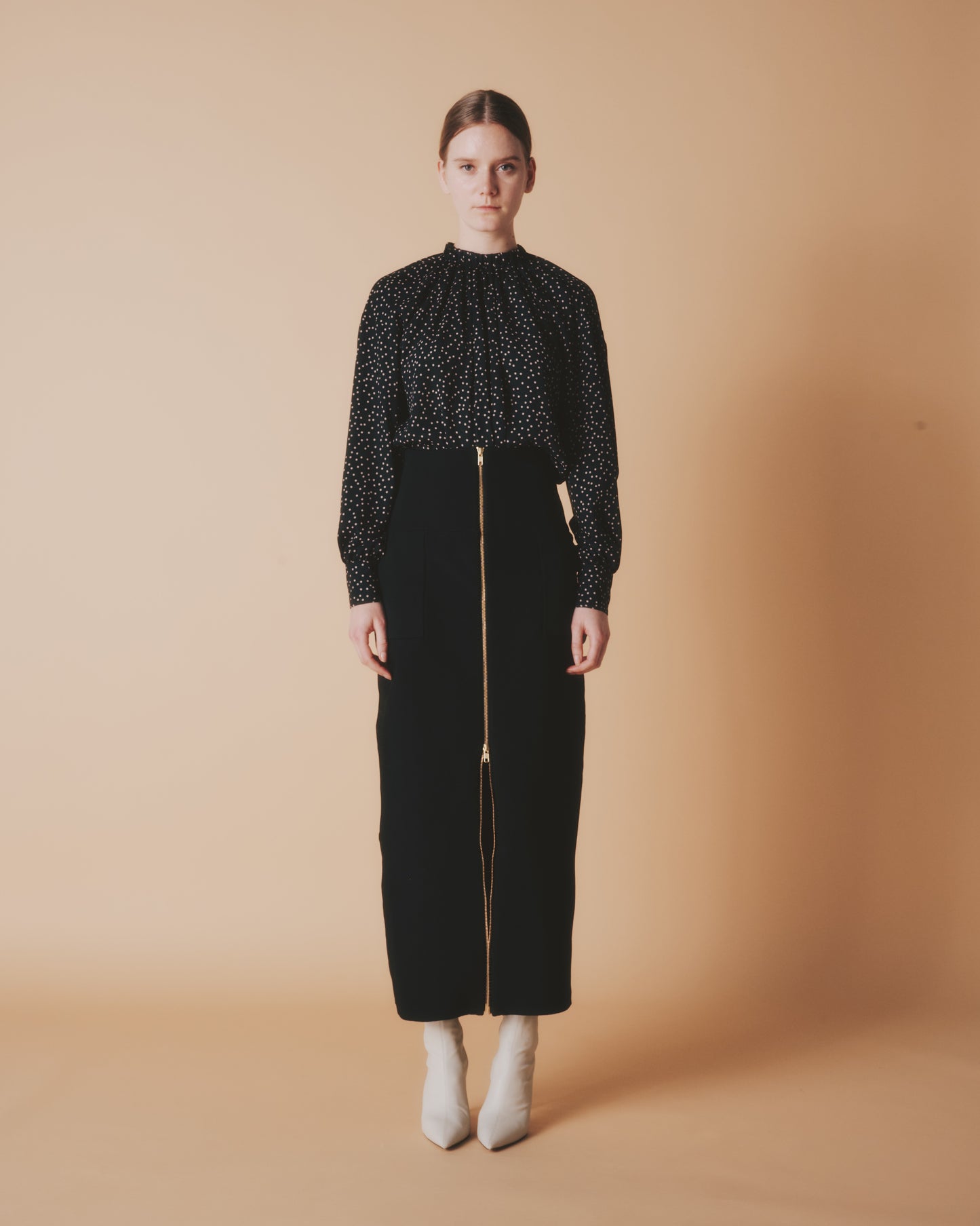 【予約商品】GARTER RIB ZIP UP SKIRT