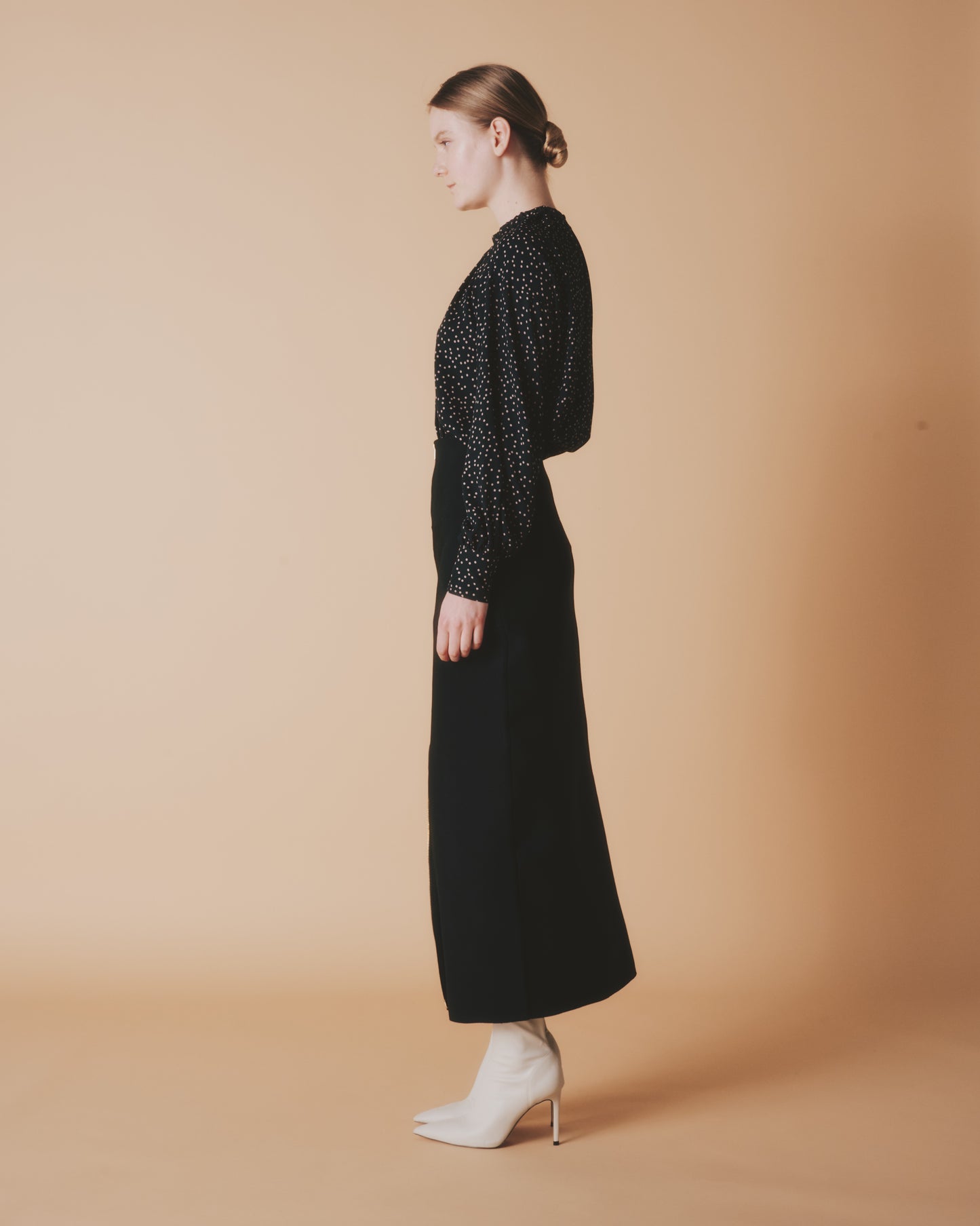 【予約商品】GARTER RIB ZIP UP SKIRT
