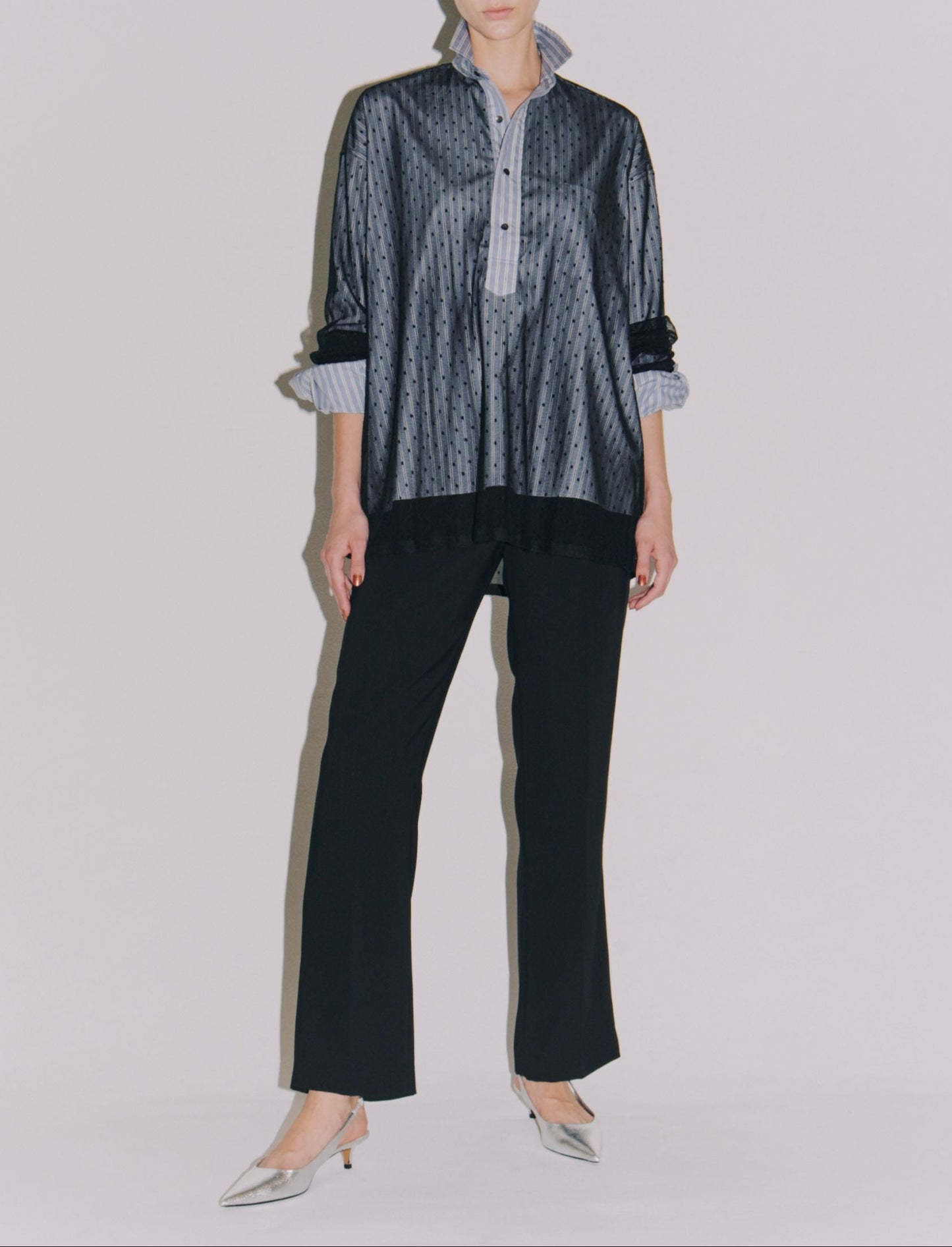 【LAST ONE】STRIPE/P/OVER WITH DOT TULLE