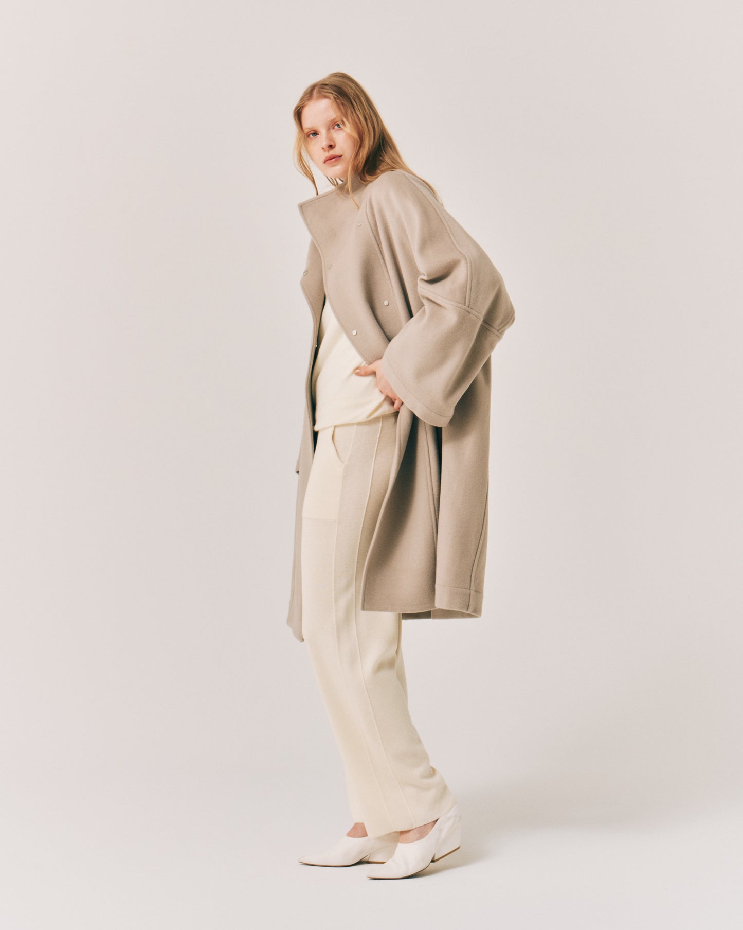 【LAST ONE】WOOL SIDE/LINE WIDE PANTS