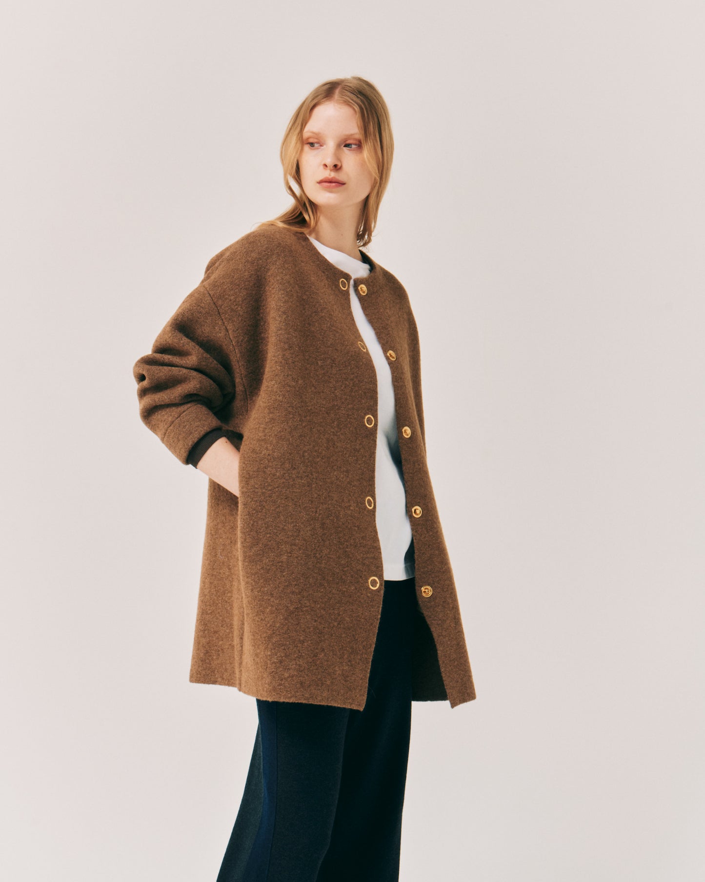 FULLING ALPACA HALF COAT