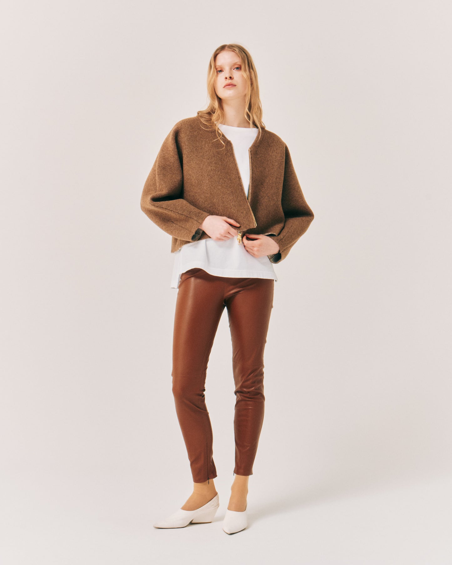 FULLING ALPACA ZIP COAT