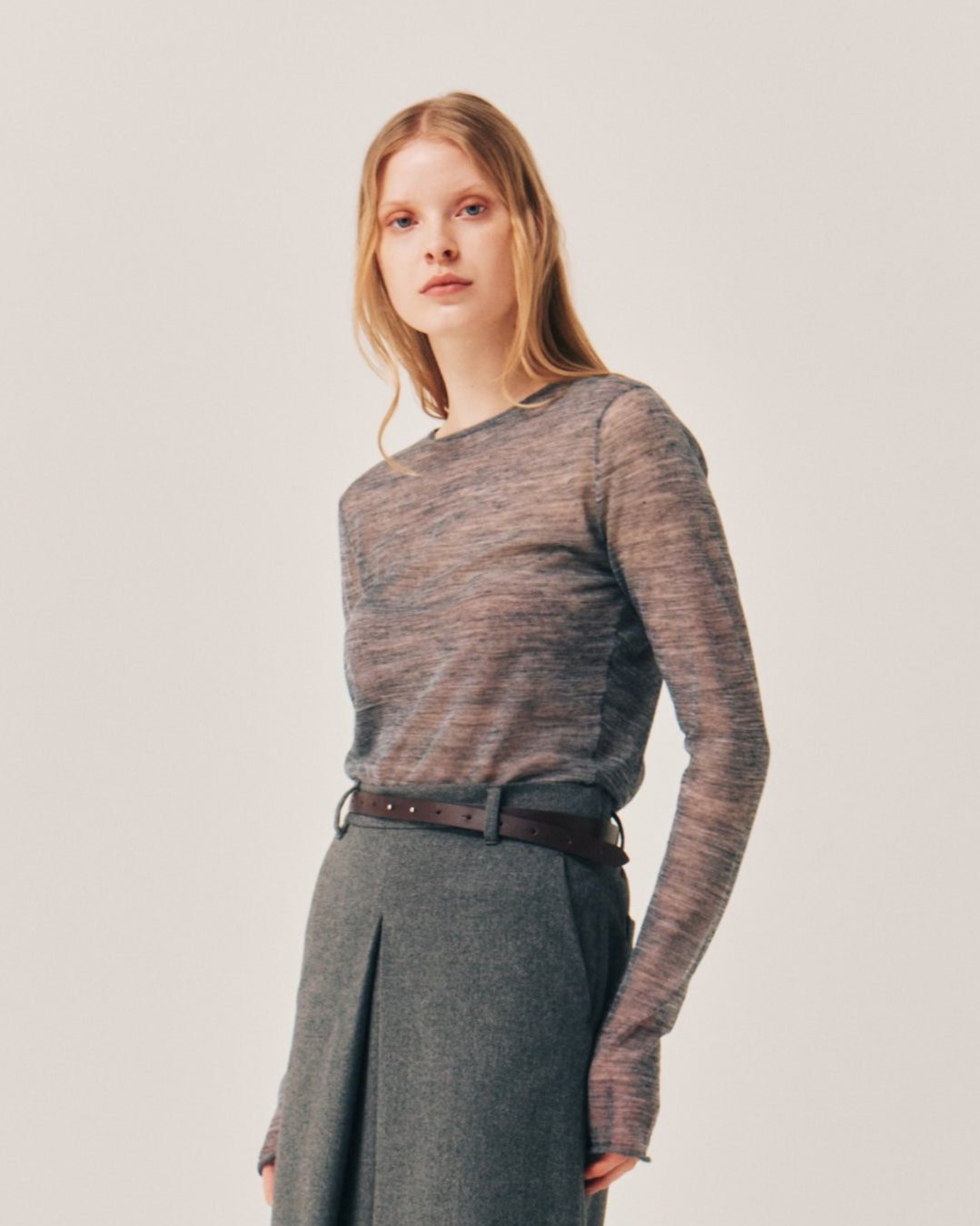 ttl model sheer PL/ALPACA CREW LS TOPS – Room no.8 ONLINE SHOP