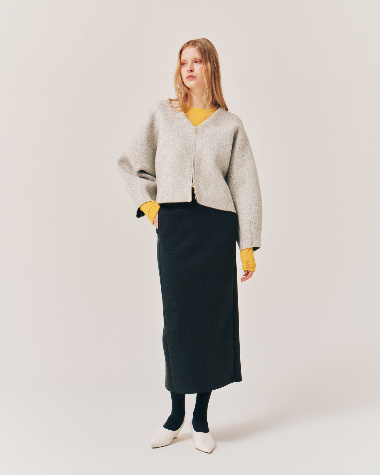 FULLING ALPACA ZIP COAT