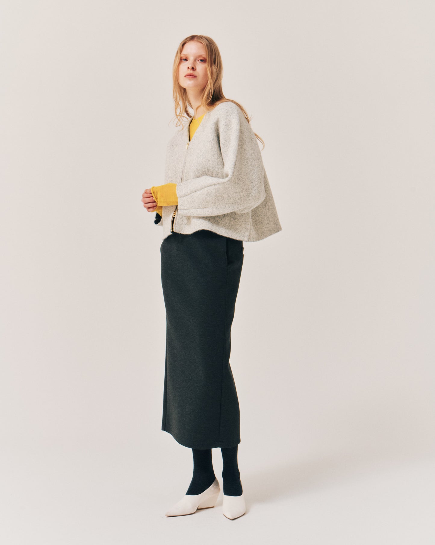 FULLING ALPACA ZIP COAT