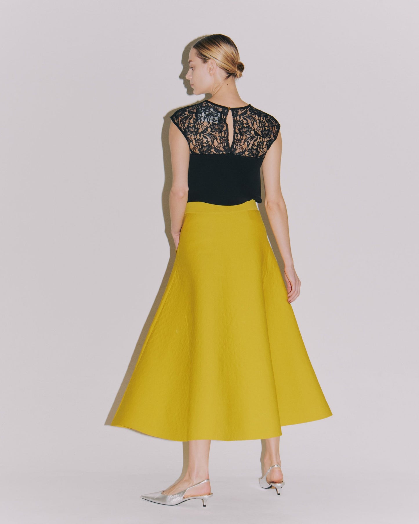 HOUNDSTOOTH FLAIR SKIRT