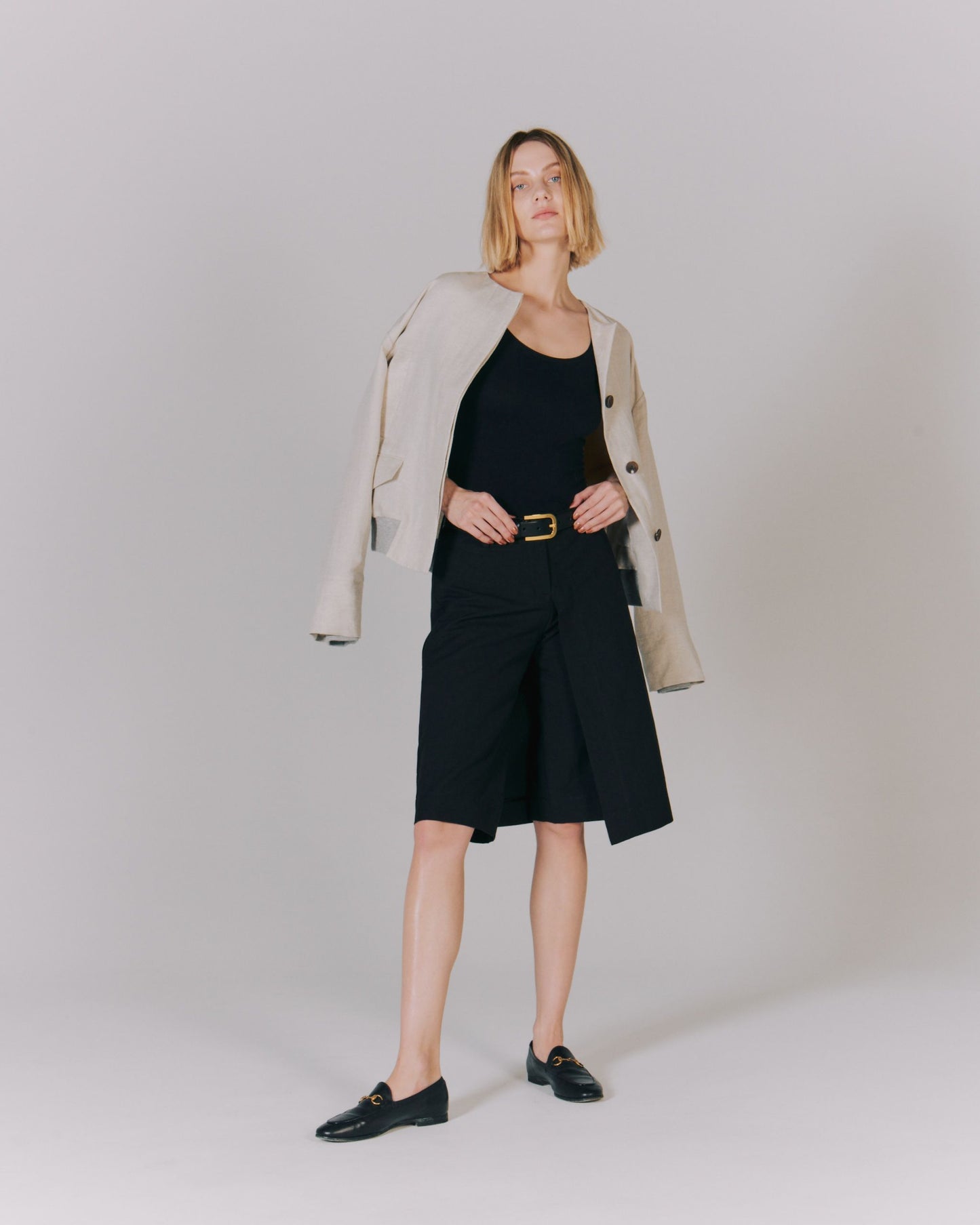 LINEN RIB SHIRTS BLOUSON