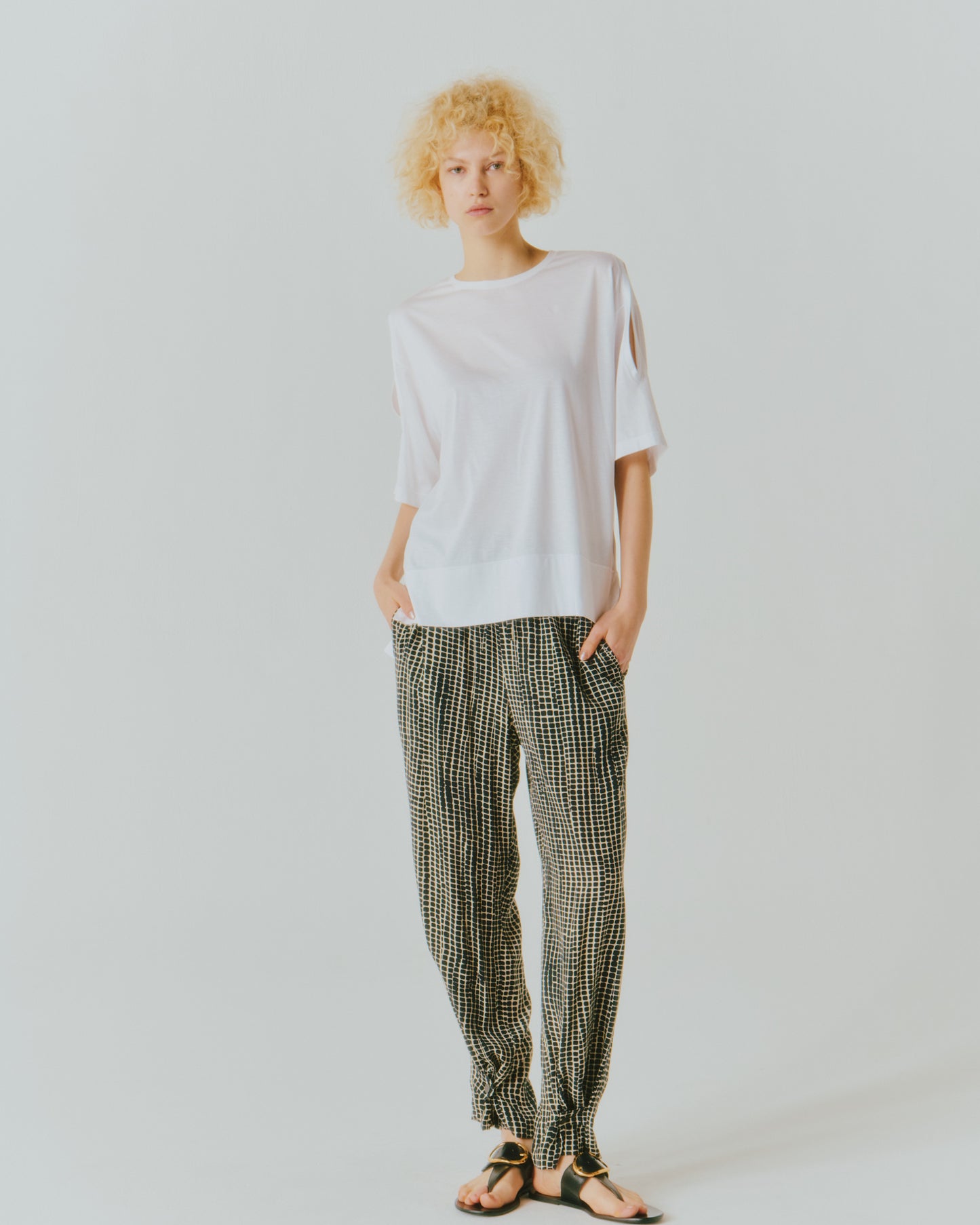 RYN PRINT DRAW-CORD PANTS