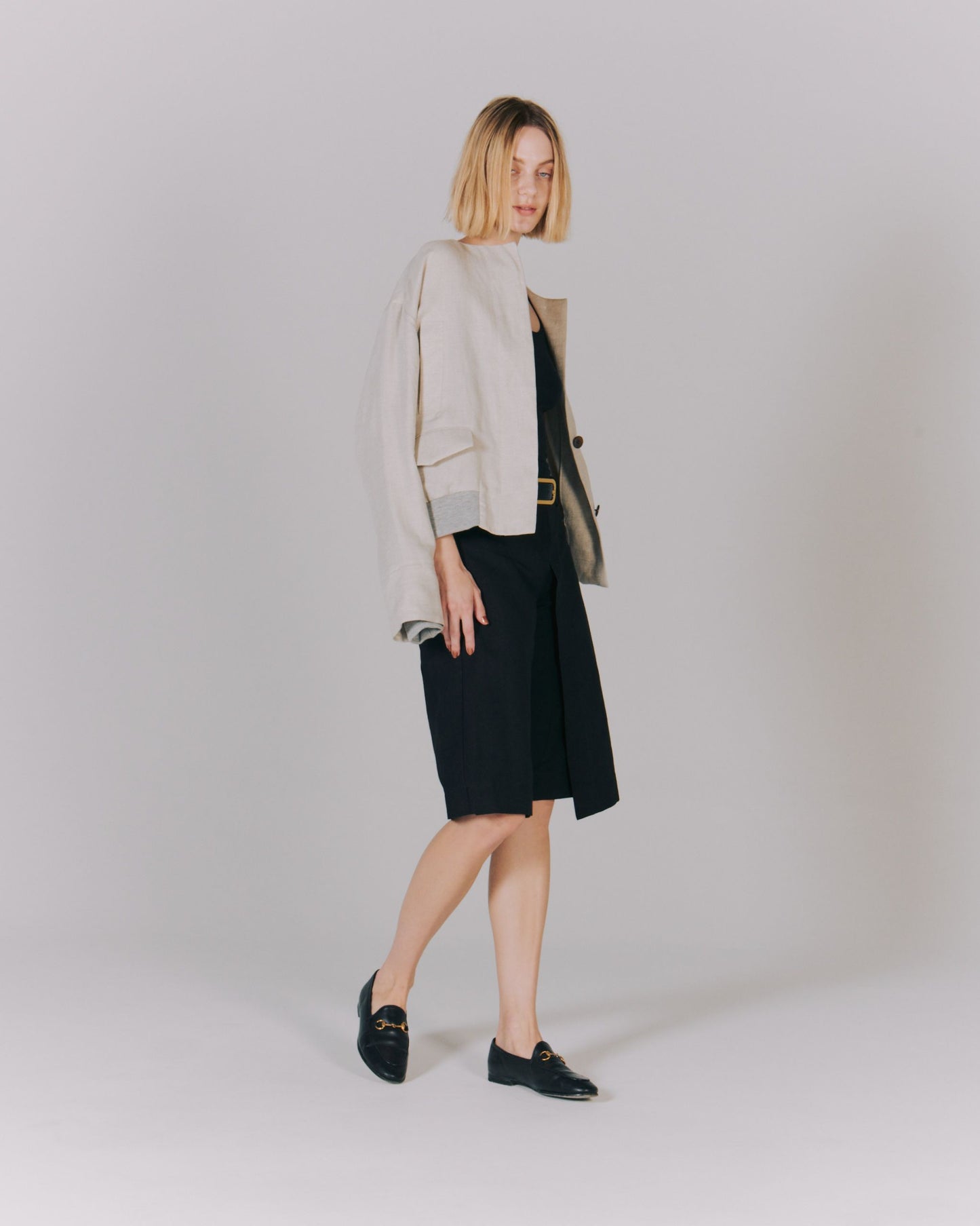 LINEN RIB SHIRTS BLOUSON