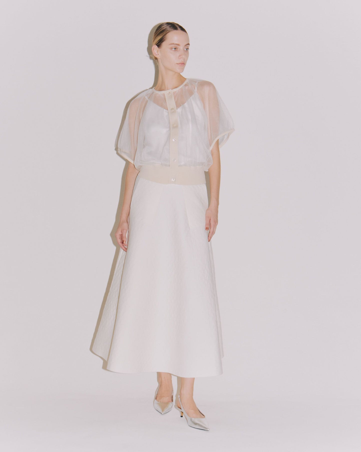 HOUNDSTOOTH FLAIR SKIRT