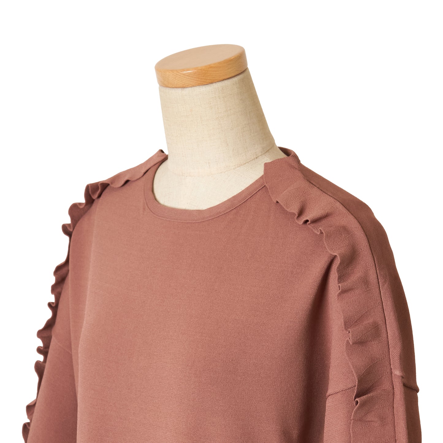 VIS SHOULDER FRILL H/S DRESS