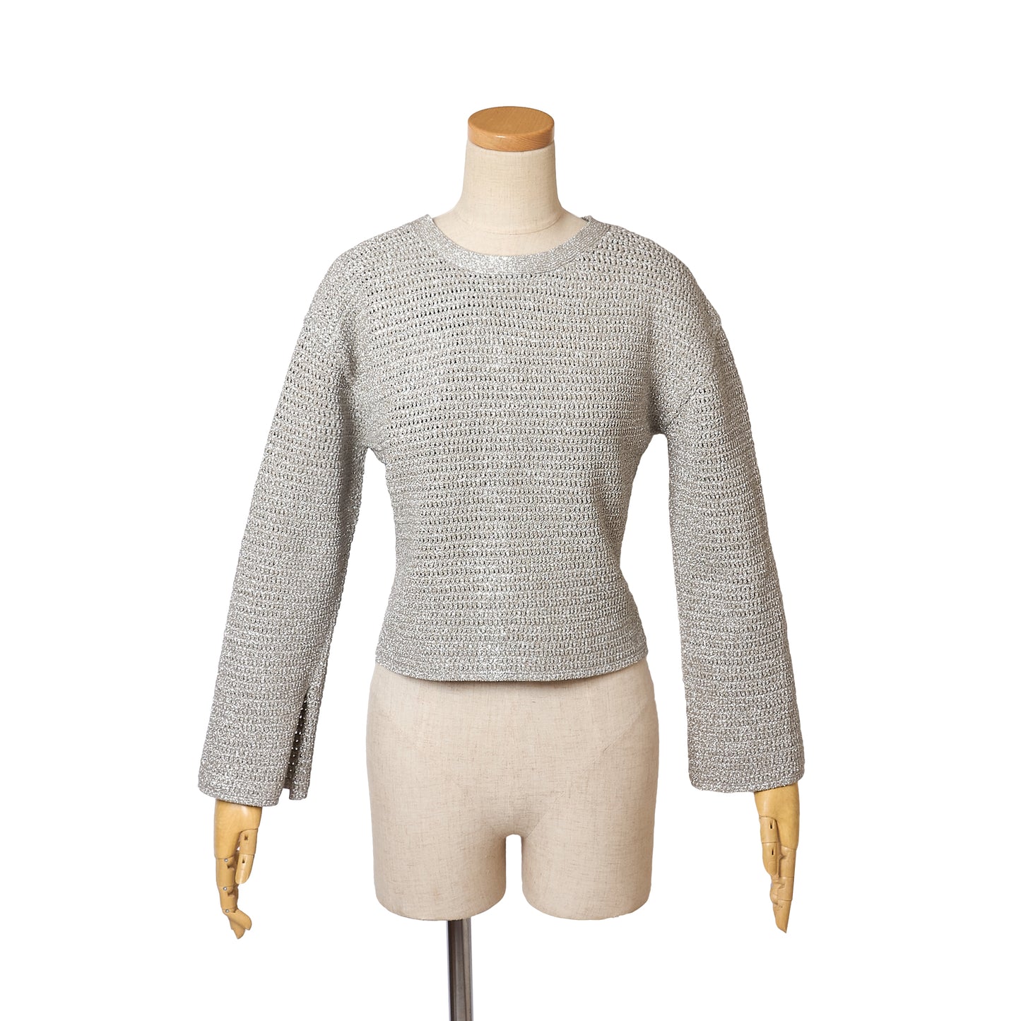 LAME DROP KNITTING C/GN