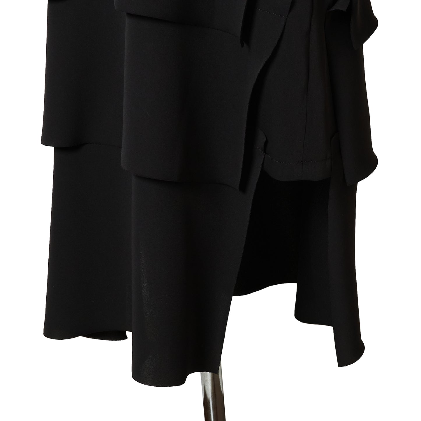 MAT SATIN COMBINATION TIERED DRESS