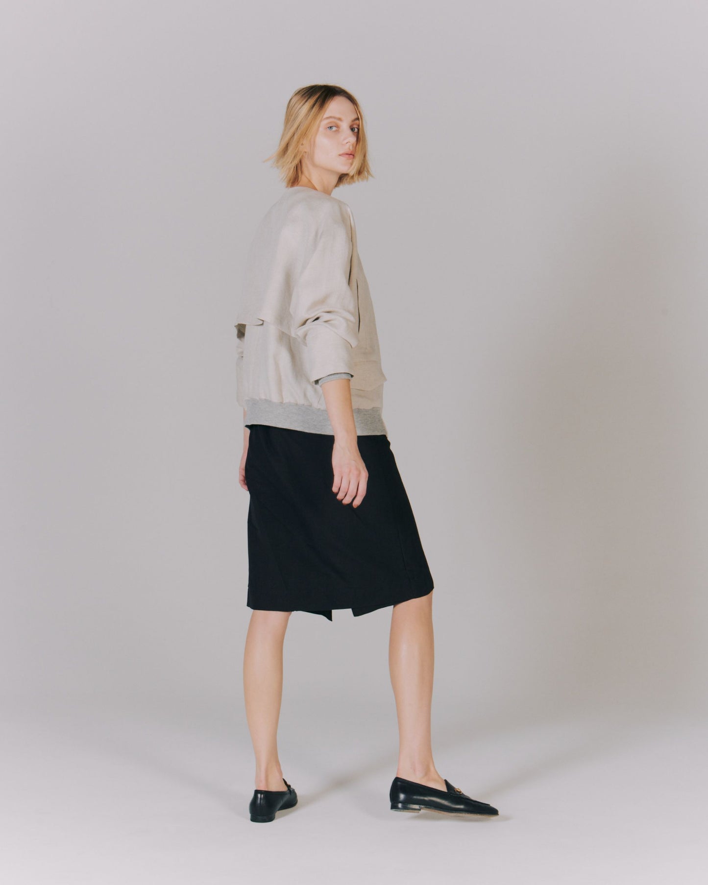 LINEN RIB SHIRTS BLOUSON