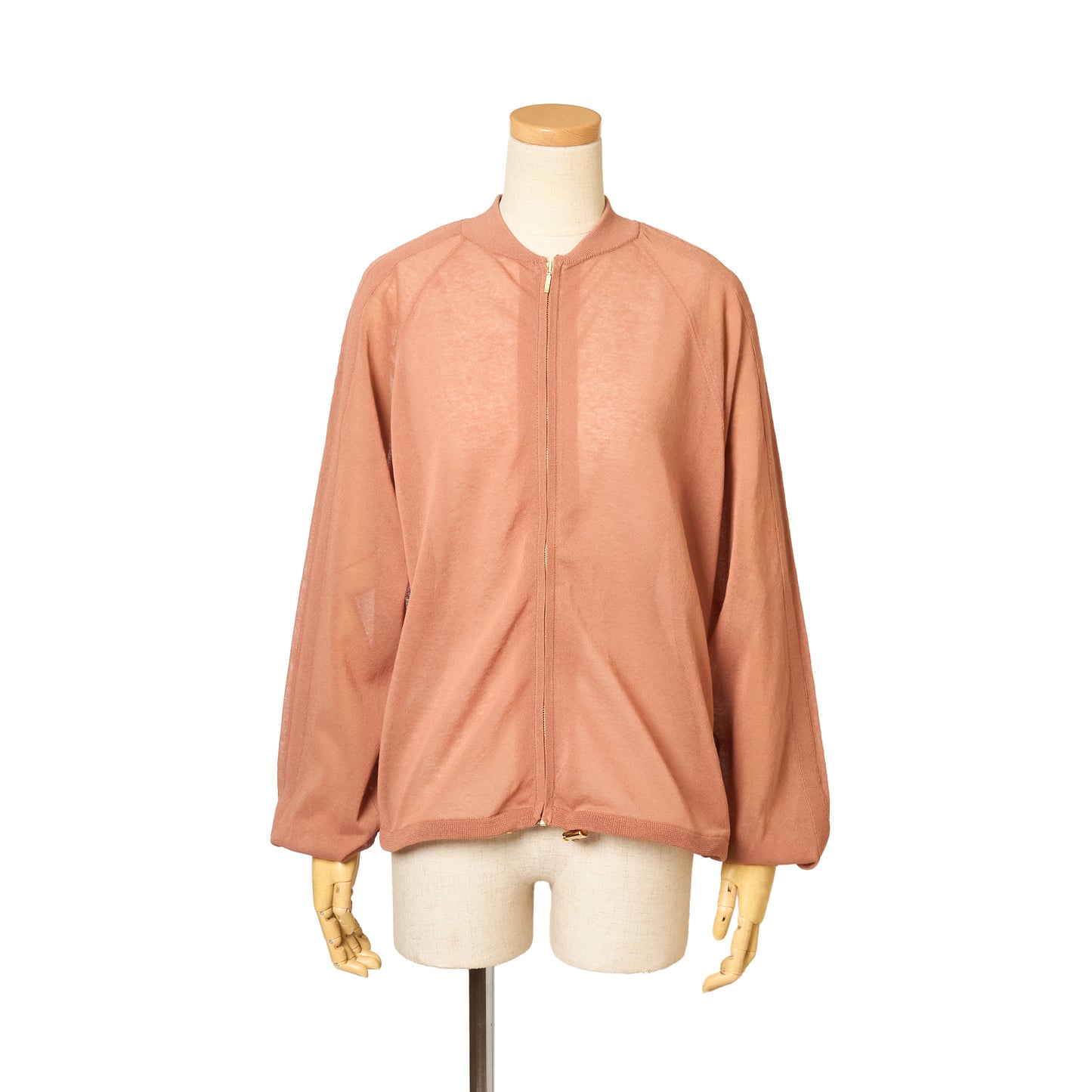 COTTON SHEER ZIP-UP BLOUSON
