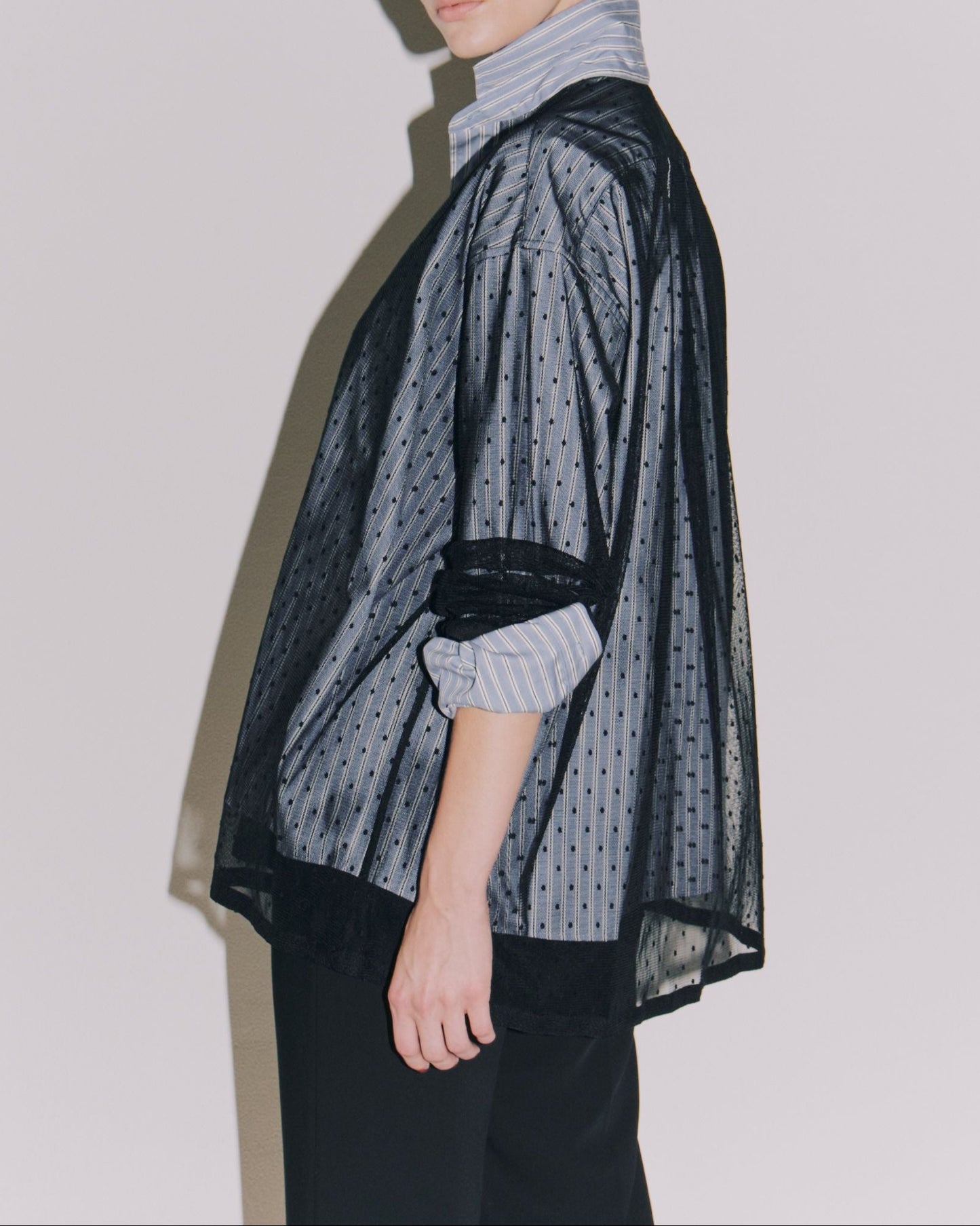 【LAST ONE】STRIPE/P/OVER WITH DOT TULLE