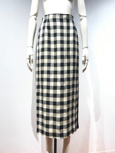 【LAST ONE】GINGHAM CHECK BACK/BUTTON SKIRT