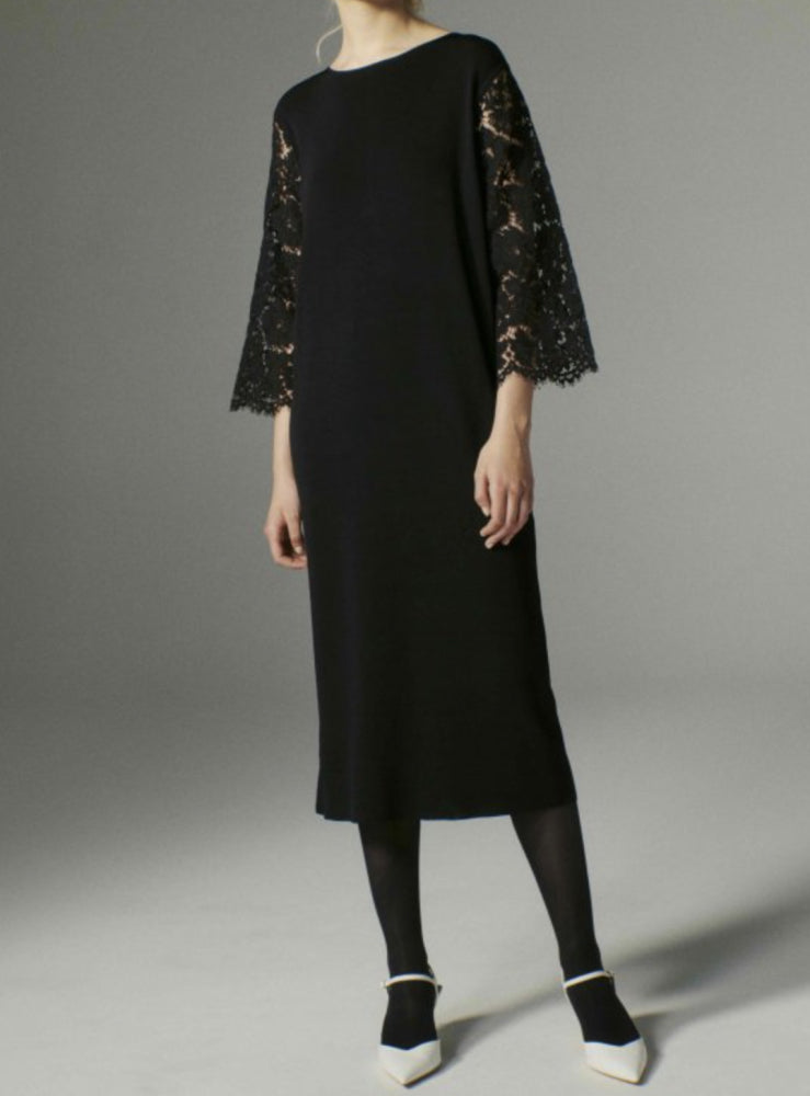 CHANSON/LACE SLEEVE DRESS