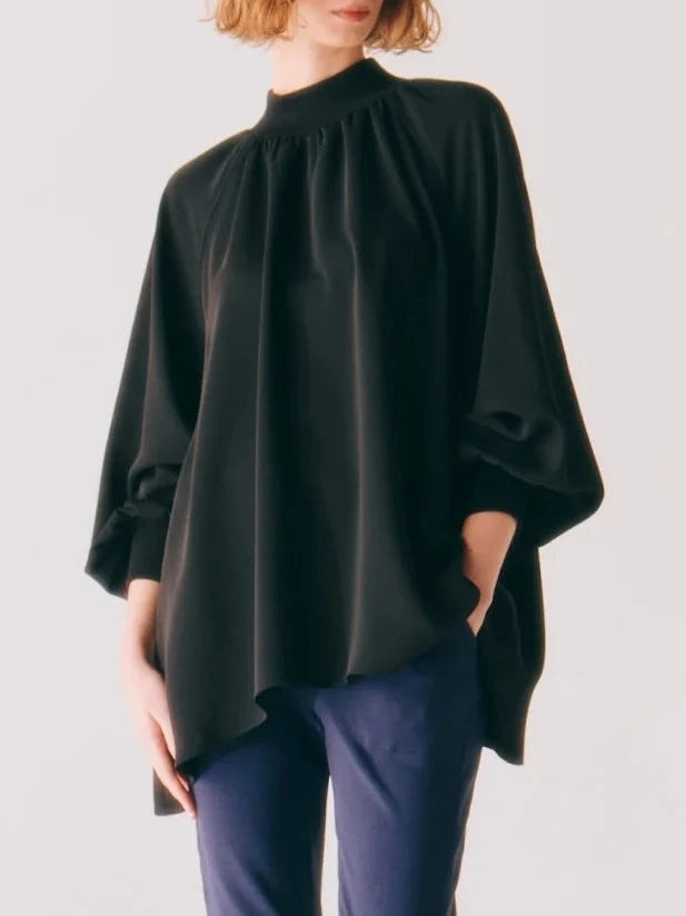 DOUBLE SATIN GATHER HI/N TOPS