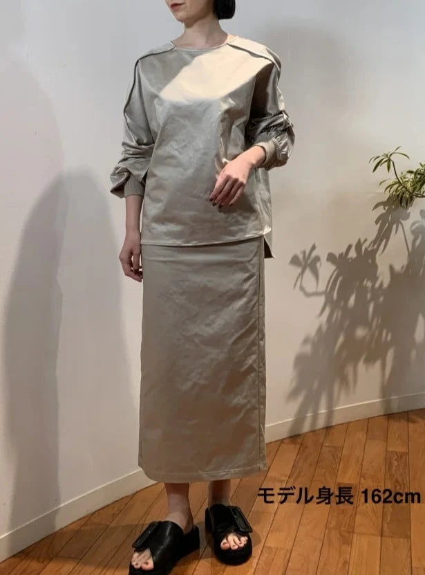 H/SATIN B/BUTTON TIGHT SKIRT