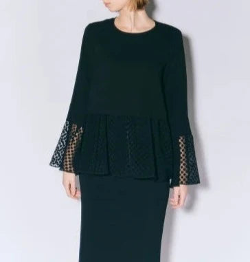 DOT LACE CHANGE DRAPE TOPS