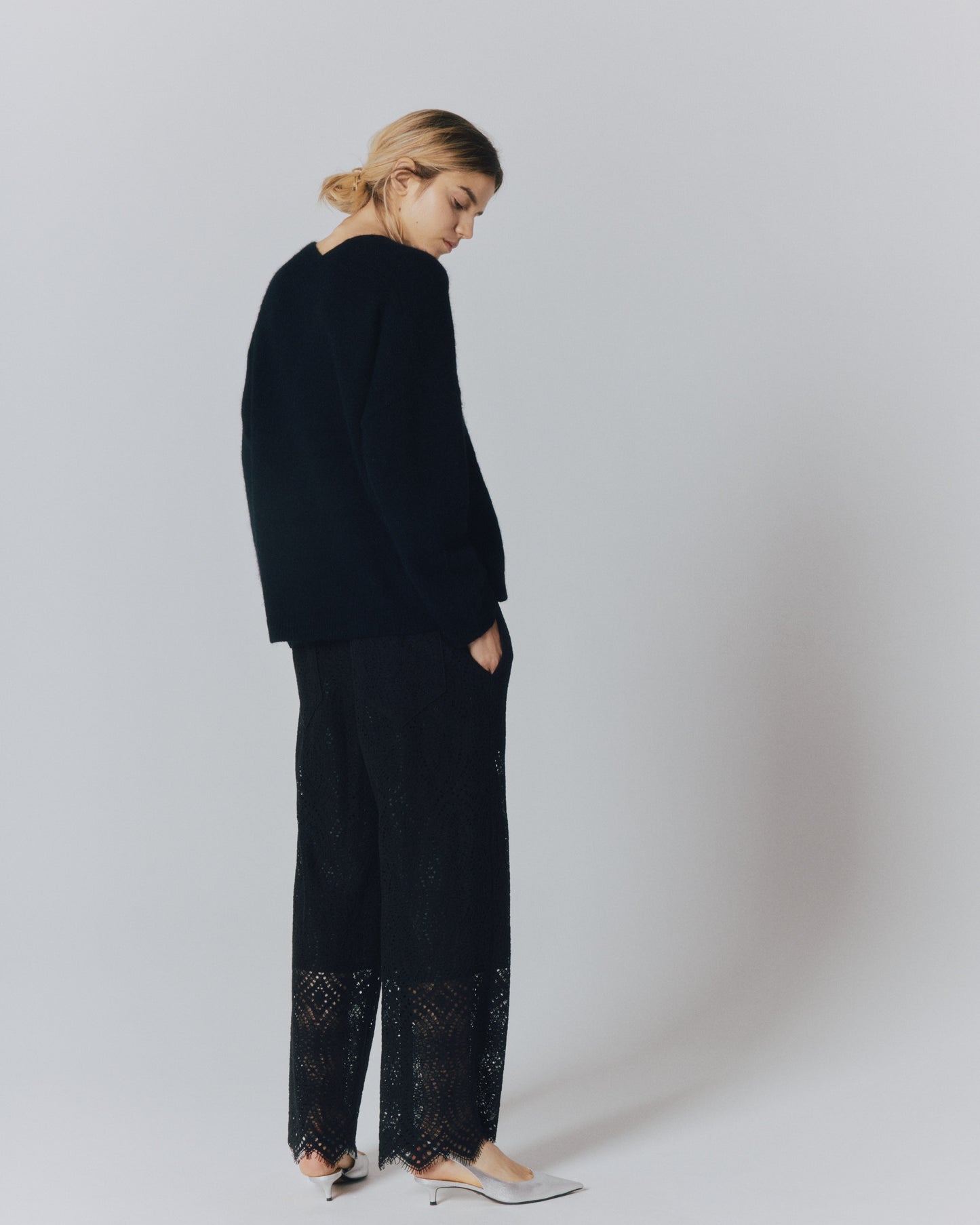 GUIPURE LACE  WIDE PANTS