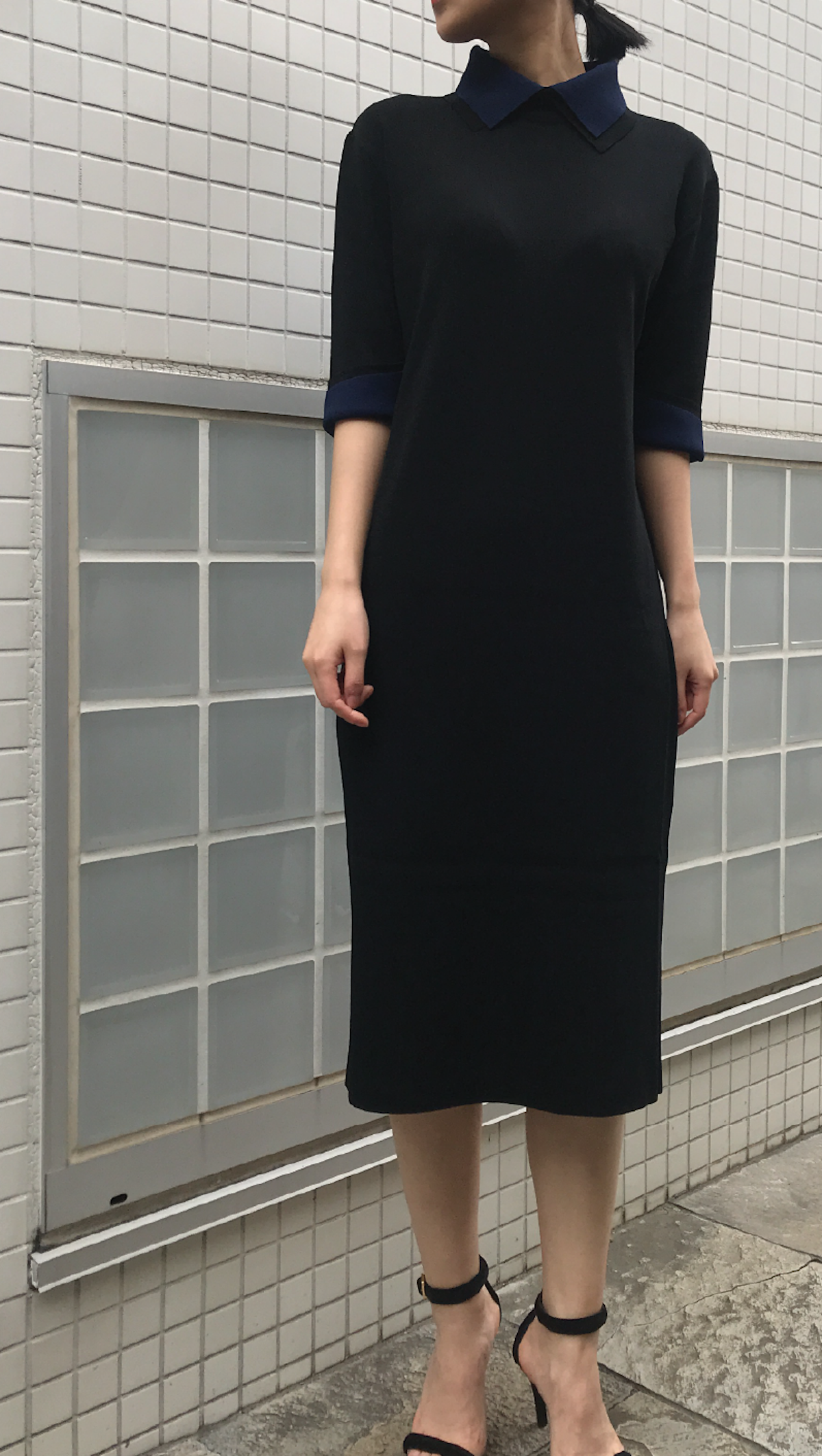 NEEDLE BI-COLOR HALF/S DRESS