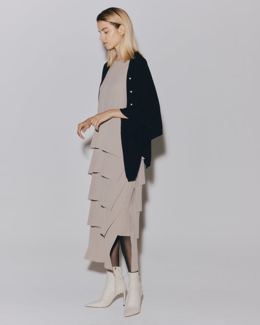 W-SATIN NS TIERED DRESS