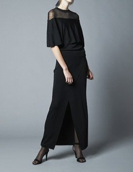 RAYON SIMPLE WRAP SKIRT