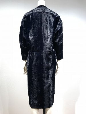 ASTRAKAN DRAPE COAT DRESS